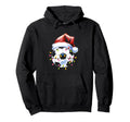 Soccer Santa Hat Football Lover Hoodie - Aesthetic Graphic for Adults - T-Shirt, Sweatshirt, Hoodie
