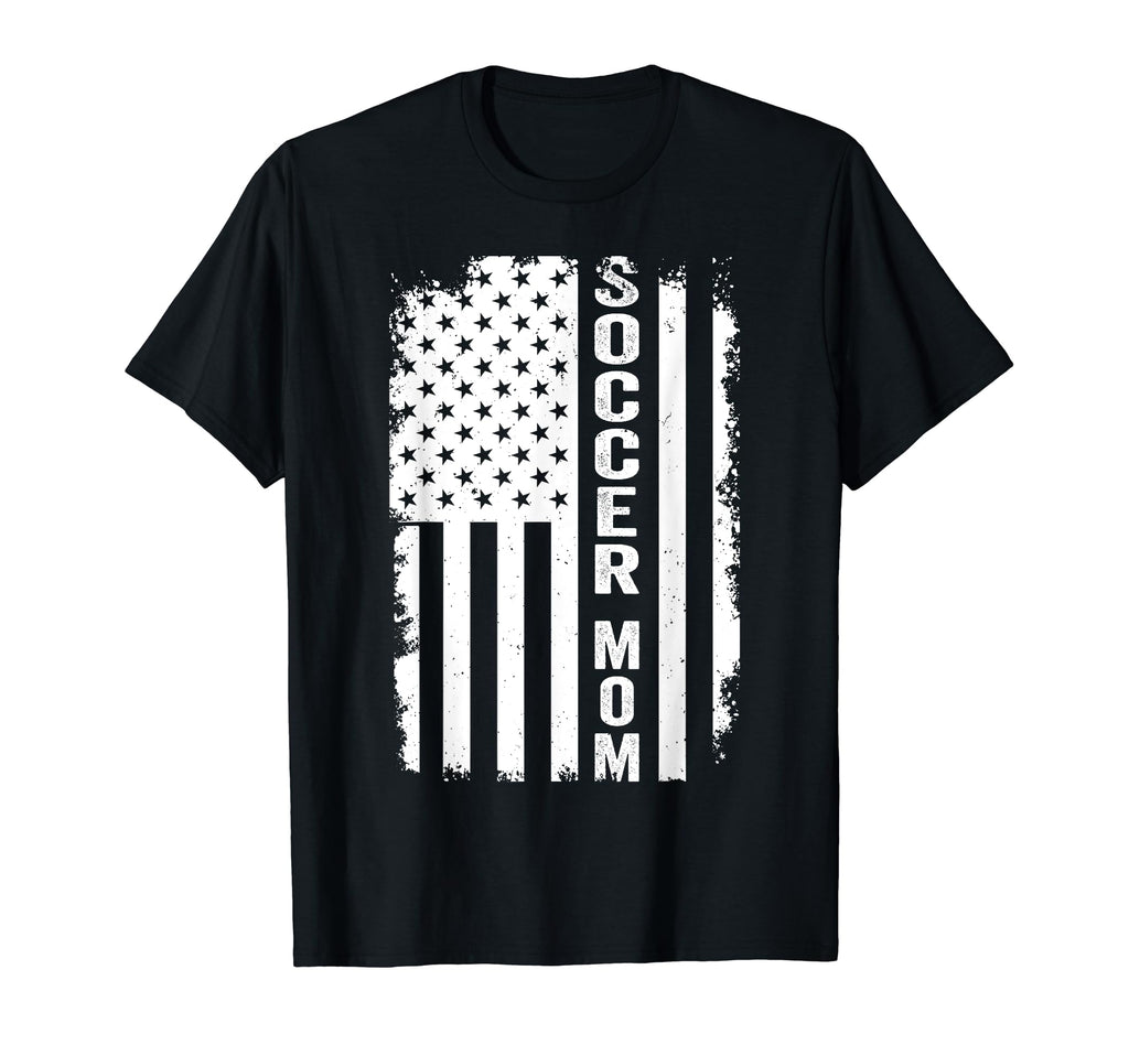 Soccer Mom Soccer Mama Usa Flag T-Shirt - Casual Everyday Wear for Adults - T-Shirt, Sweatshirt, Hoodie
