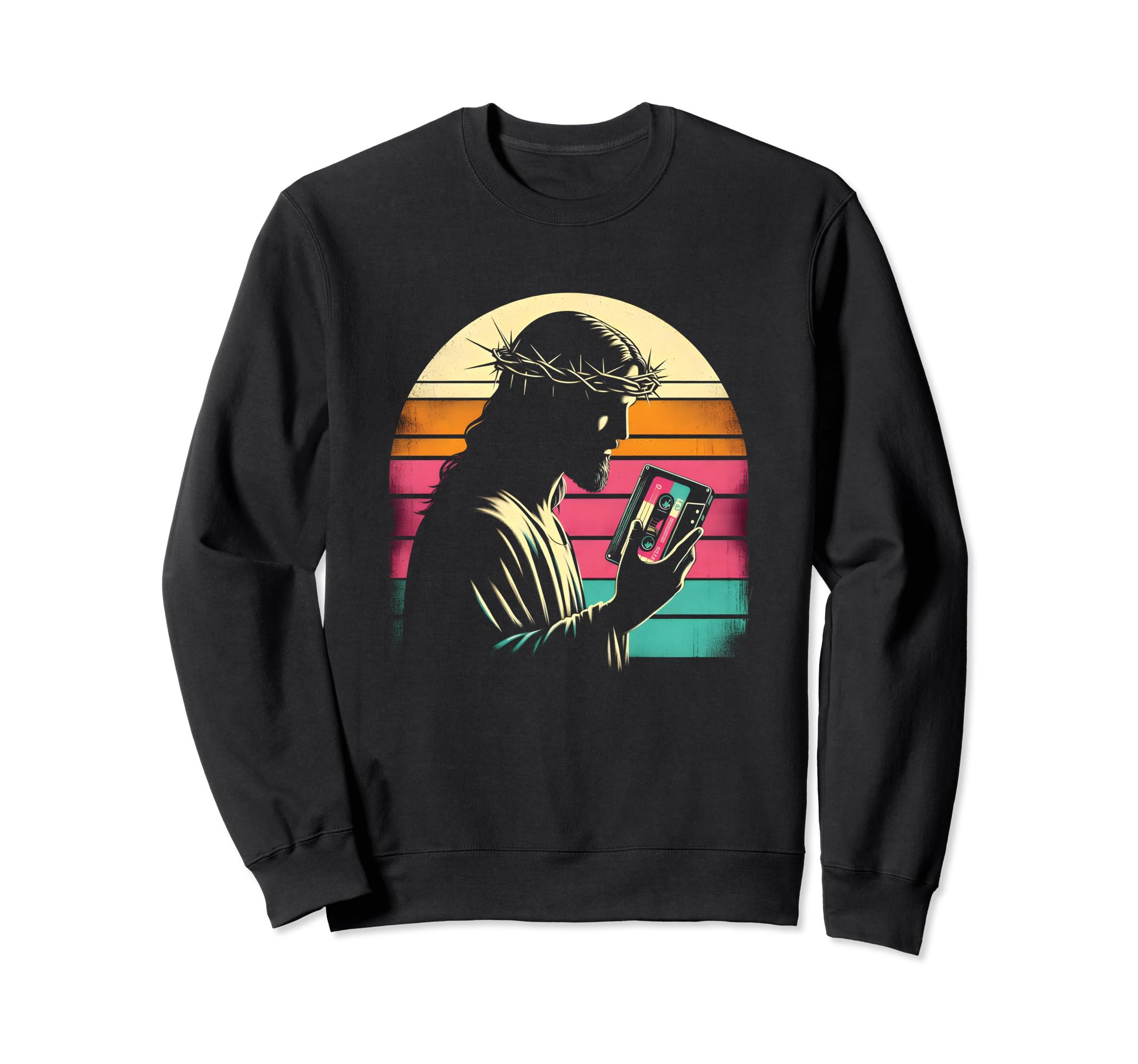 Jesus Cassette Funny Christian Sweatshirt - Unique Graphic Men Women - T-Shirt, Sweatshirt, Hoodie