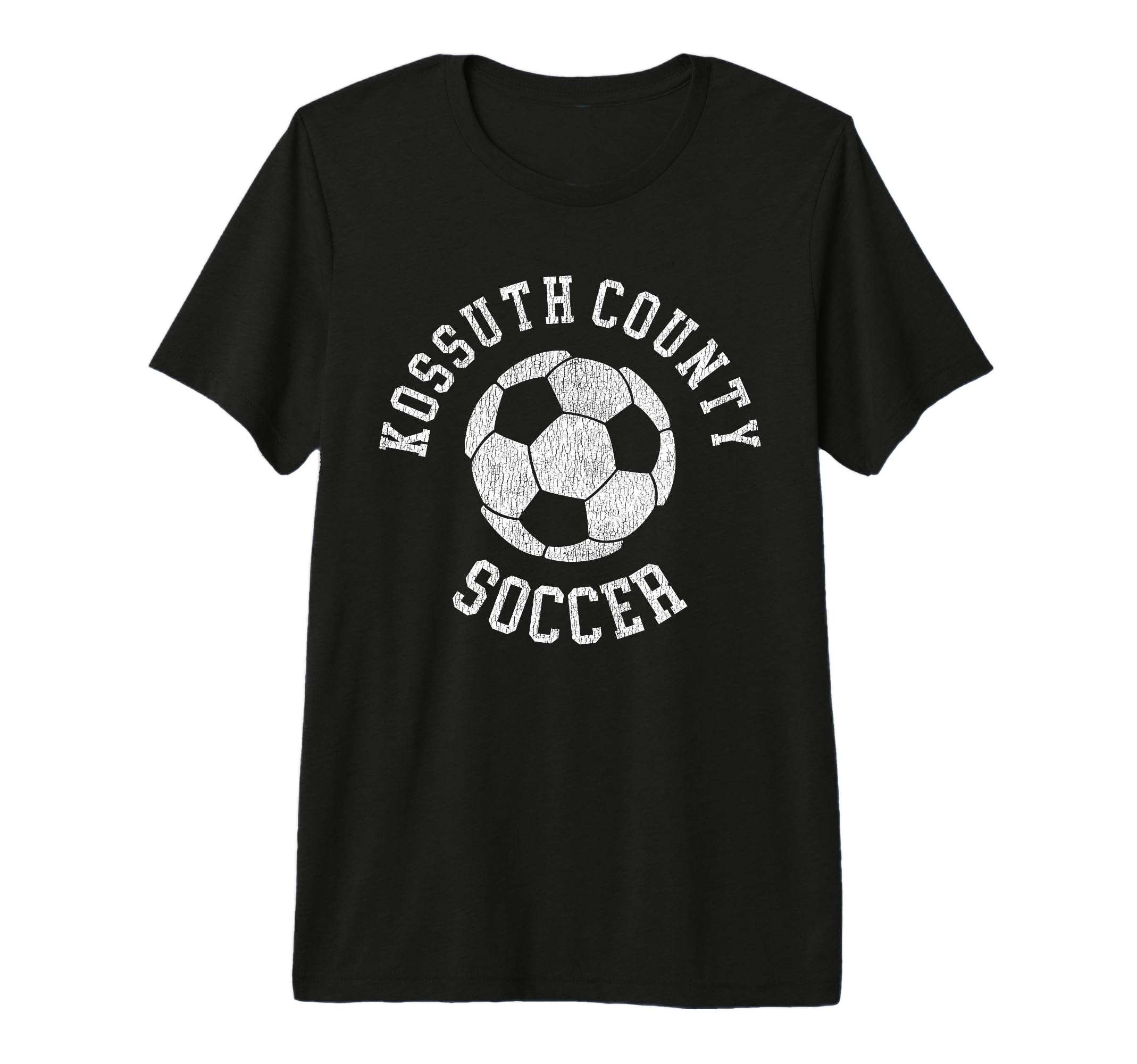 Kossuth County Soccer Distressed 90S Tri T-Shirt - Trendy Graphic Unisex - T-Shirt, Sweatshirt, Hoodie