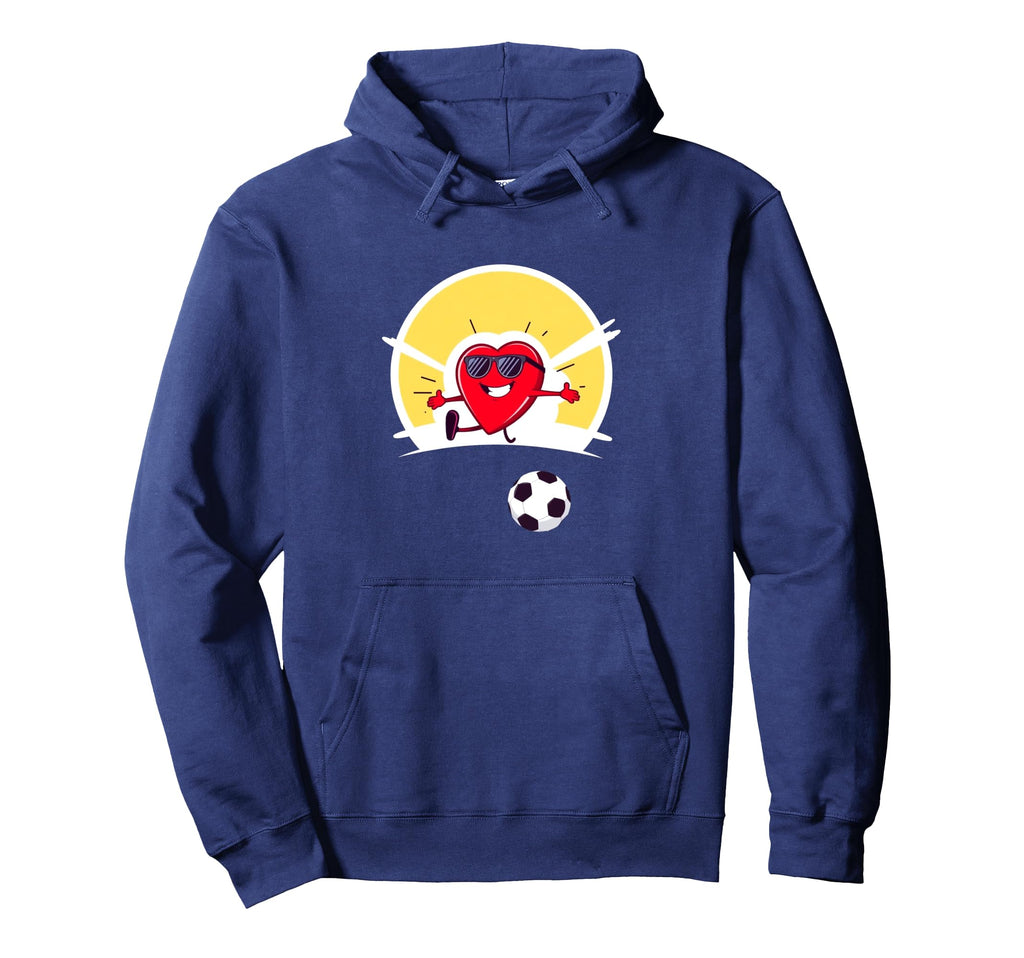 Soccer Heart Hoodie - Minimalist Print Men Women - T-Shirt, Sweatshirt, Hoodie