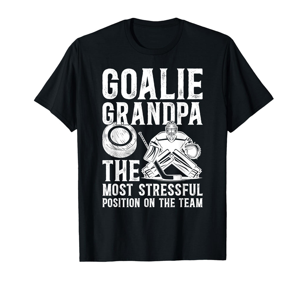 Funny Hockey Goalie Grandpa Hockey T-Shirt - Graphic Print Men Women - T-Shirt, Sweatshirt, Hoodie