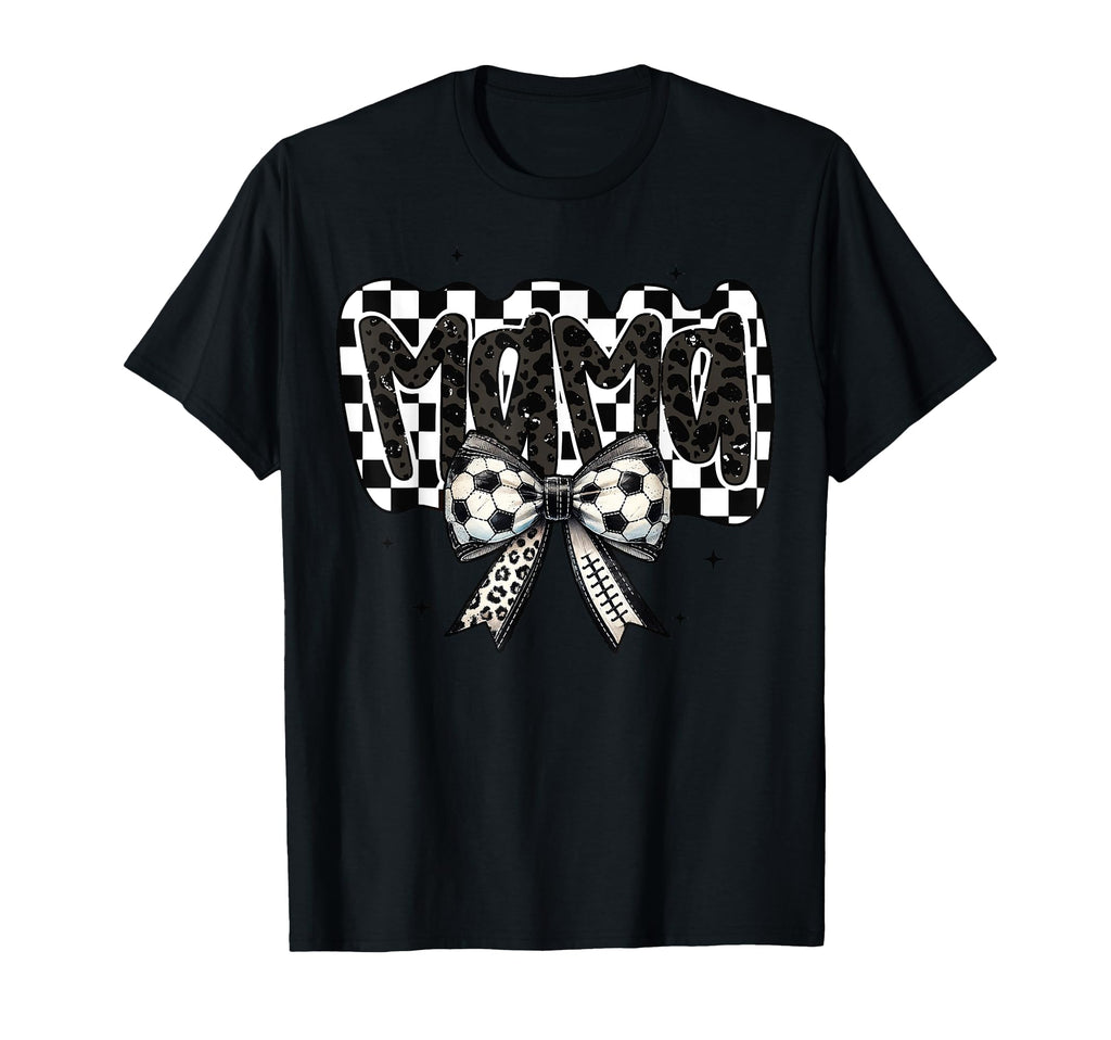 Mama Coquette Bow Game Day Soccer T-Shirt - Custom Art Print for Adults - T-Shirt, Sweatshirt, Hoodie