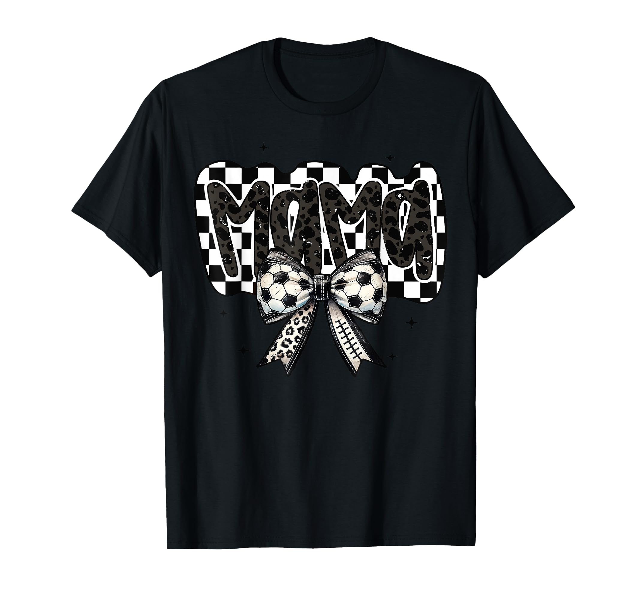 Mama Coquette Bow Game Day Soccer T-Shirt - Custom Art Print for Adults - T-Shirt, Sweatshirt, Hoodie