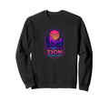 Zion National Park Vaporwave Sweatshirt - Aesthetic Graphic for Adults - T-Shirt, Sweatshirt, Hoodie