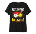Busy Raising Ballers Baseball Tennis T-Shirt - Minimalist Print for Adults - T-Shirt, Sweatshirt, Hoodie