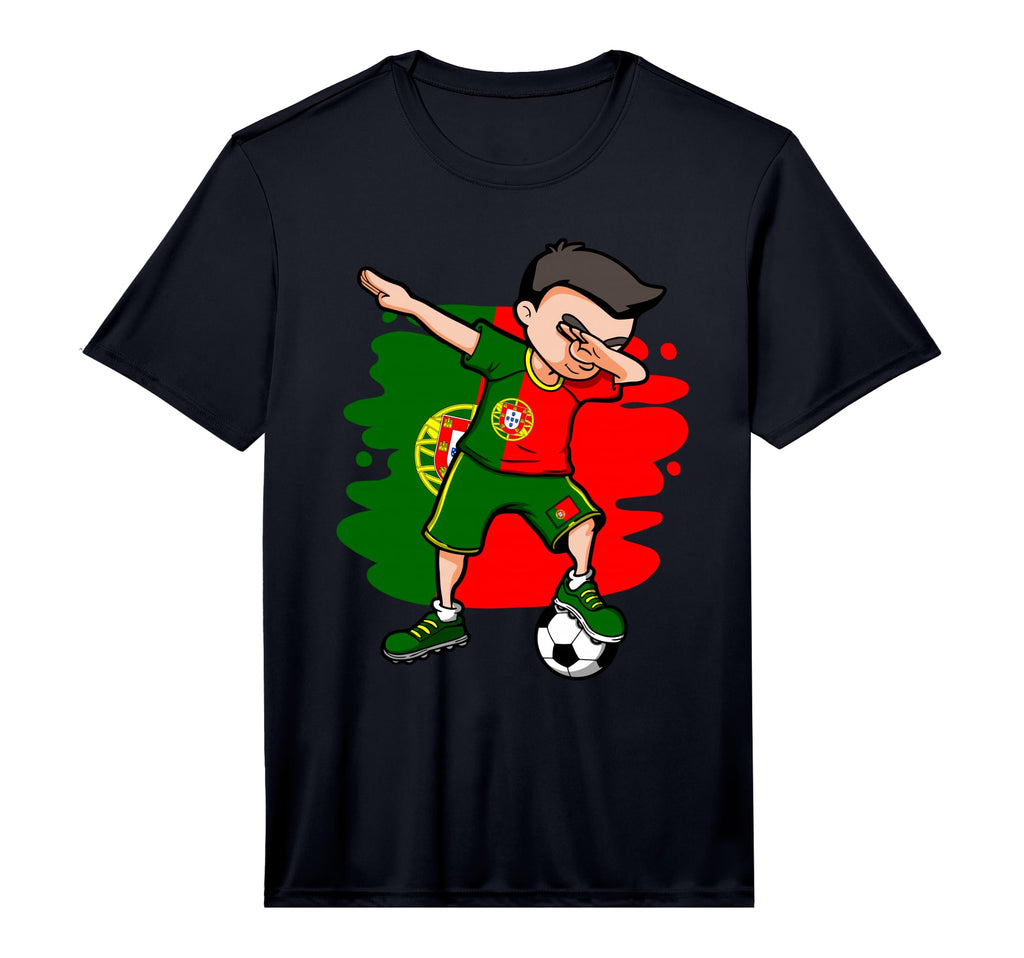 Dabbing Soccer Portugal Jersey T-Shirt - Aesthetic Graphic for Adults - T-Shirt, Sweatshirt, Hoodie