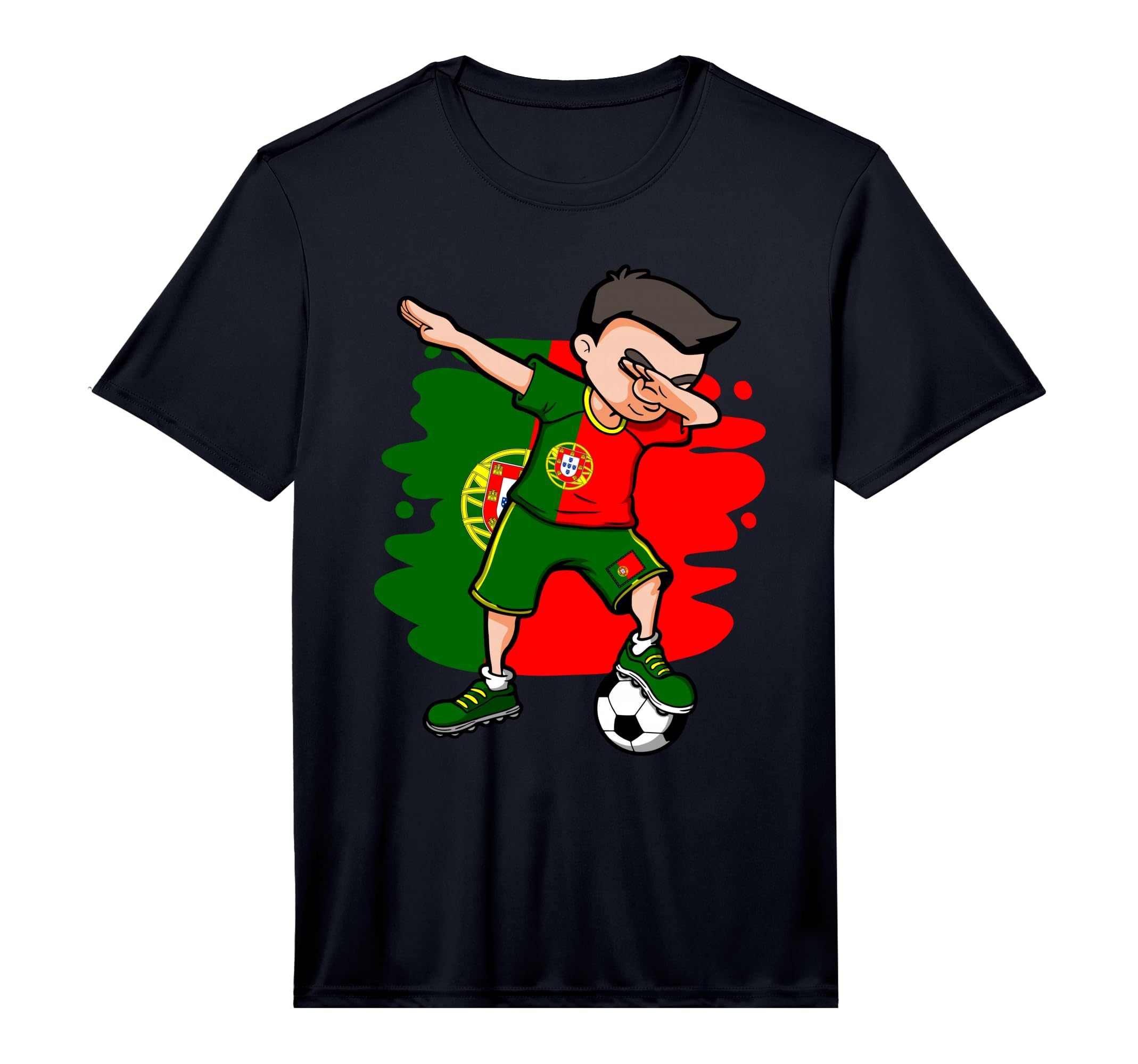 Dabbing Soccer Portugal Jersey T-Shirt - Aesthetic Graphic for Adults - T-Shirt, Sweatshirt, Hoodie