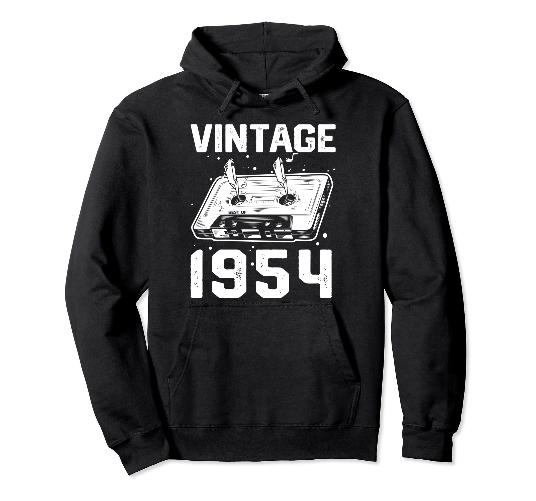 Birthday Best 1954 Bday 1954 Cassette Hoodie - Graphic Print for Adults - T-Shirt, Sweatshirt, Hoodie