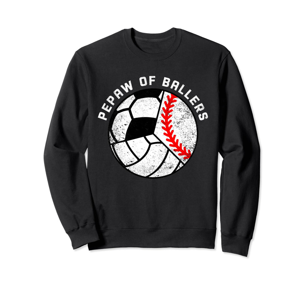 Pepaw Ballers Funny Baseball Sweatshirt - Minimalist Print Men Women - T-Shirt, Sweatshirt, Hoodie