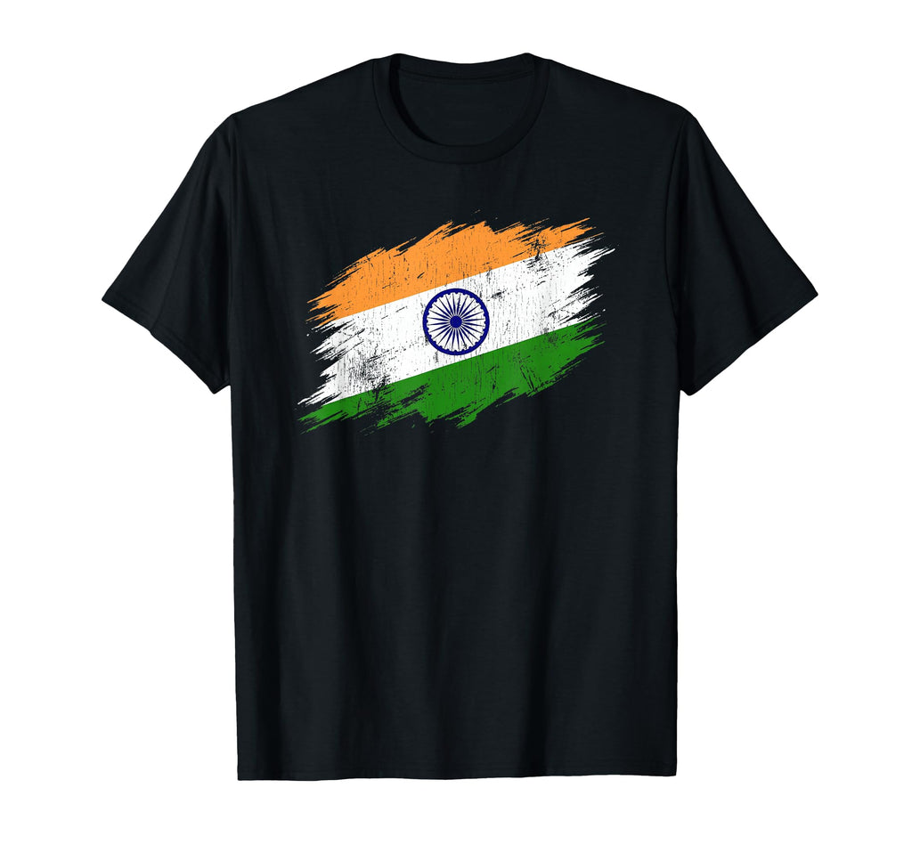 India Soccer Fan Tattered Indian T-Shirt - Fun Novelty Design Men Women - T-Shirt, Sweatshirt, Hoodie