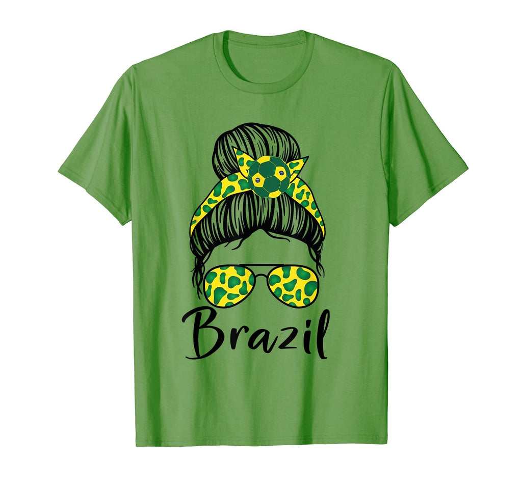Soccer Ball Messy Bun Brazilians T-Shirt - Casual Everyday Wear Unisex - T-Shirt, Sweatshirt, Hoodie