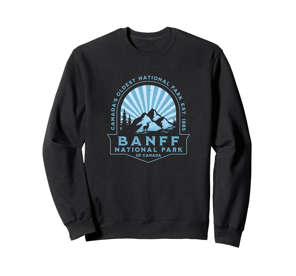 Banff National Park Canada Hiking Sweatshirt - Minimalist Print Unisex - T-Shirt, Sweatshirt, Hoodie