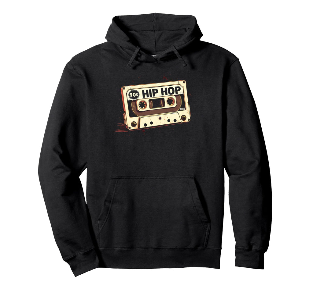 90S Hip Hop Music Nostalgia Worn Hoodie - Graphic Print for Adults - T-Shirt, Sweatshirt, Hoodie