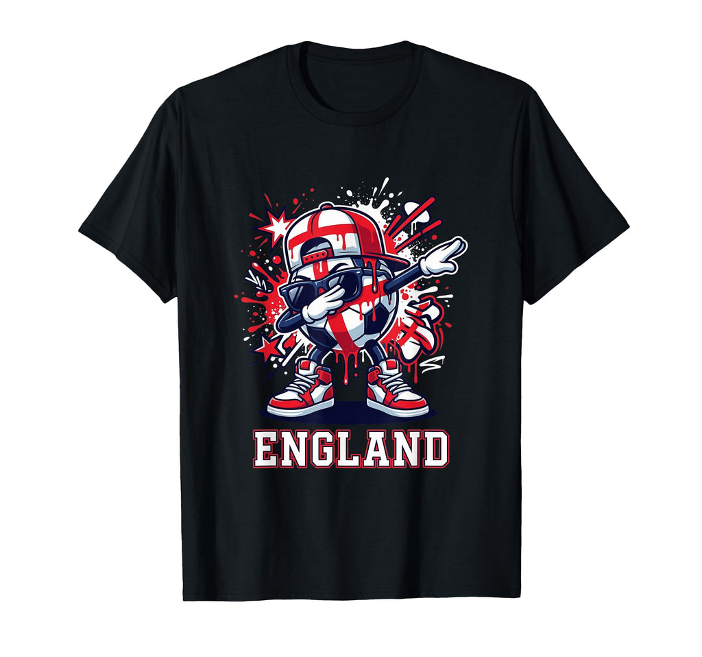 England Dabbing Soccer Ball T-Shirt - Aesthetic Graphic for Adults - T-Shirt, Sweatshirt, Hoodie