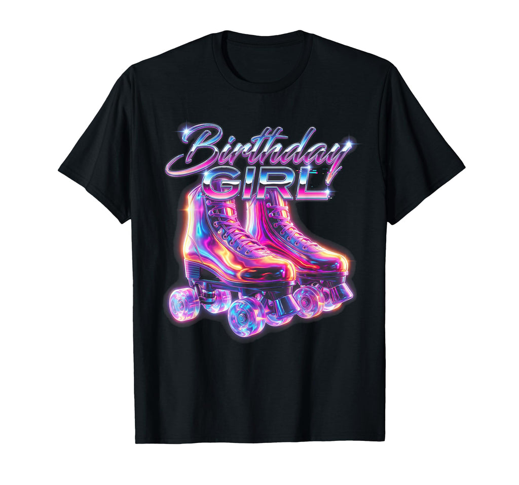 Birthday 80S Roller Skate Vaporwave T-Shirt - Graphic Print Men Women - T-Shirt, Sweatshirt, Hoodie