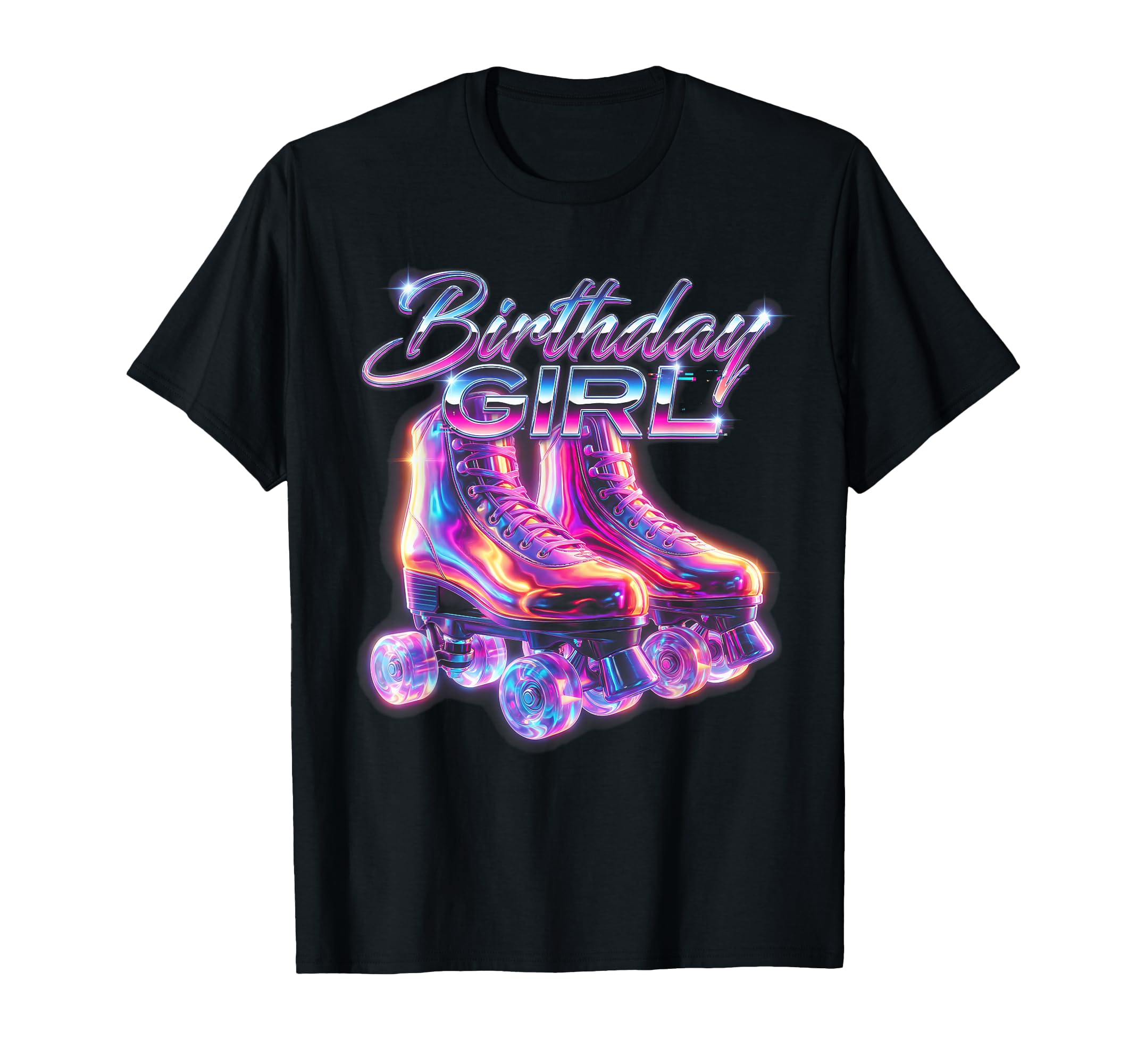 Birthday 80S Roller Skate Vaporwave T-Shirt - Graphic Print Men Women - T-Shirt, Sweatshirt, Hoodie