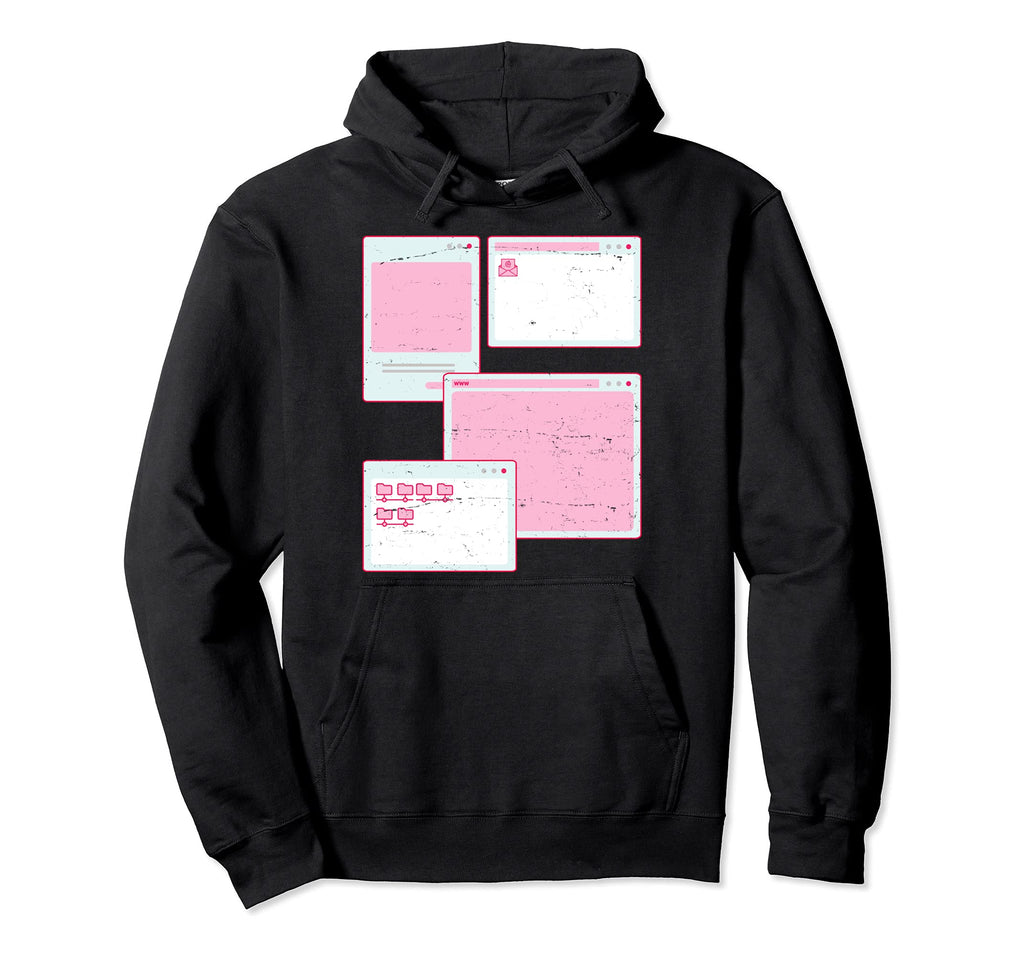 Vaporwave Aesthetic 90S Grunge Kawaii E Hoodie - Novelty Apparel Unisex - T-Shirt, Sweatshirt, Hoodie