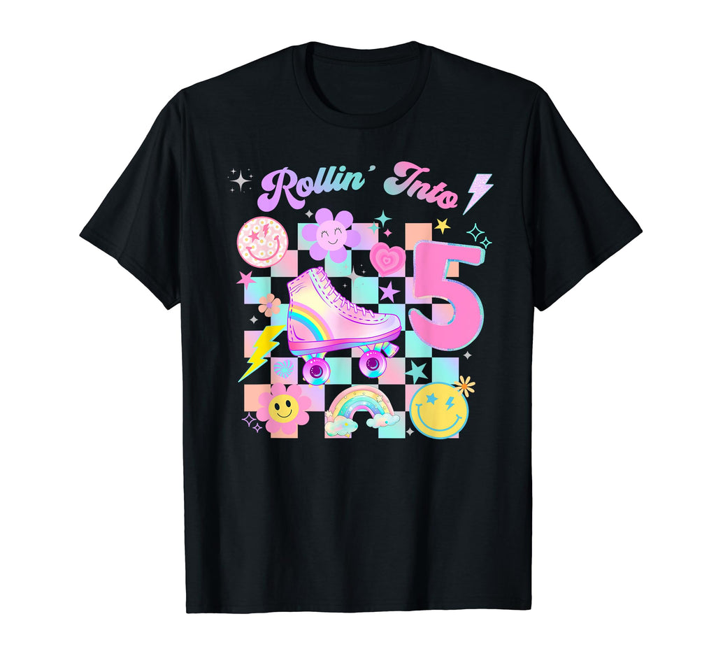 Roller Skating Birthday Groovy Skater T-Shirt - Custom Art Print Men Women - T-Shirt, Sweatshirt, Hoodie