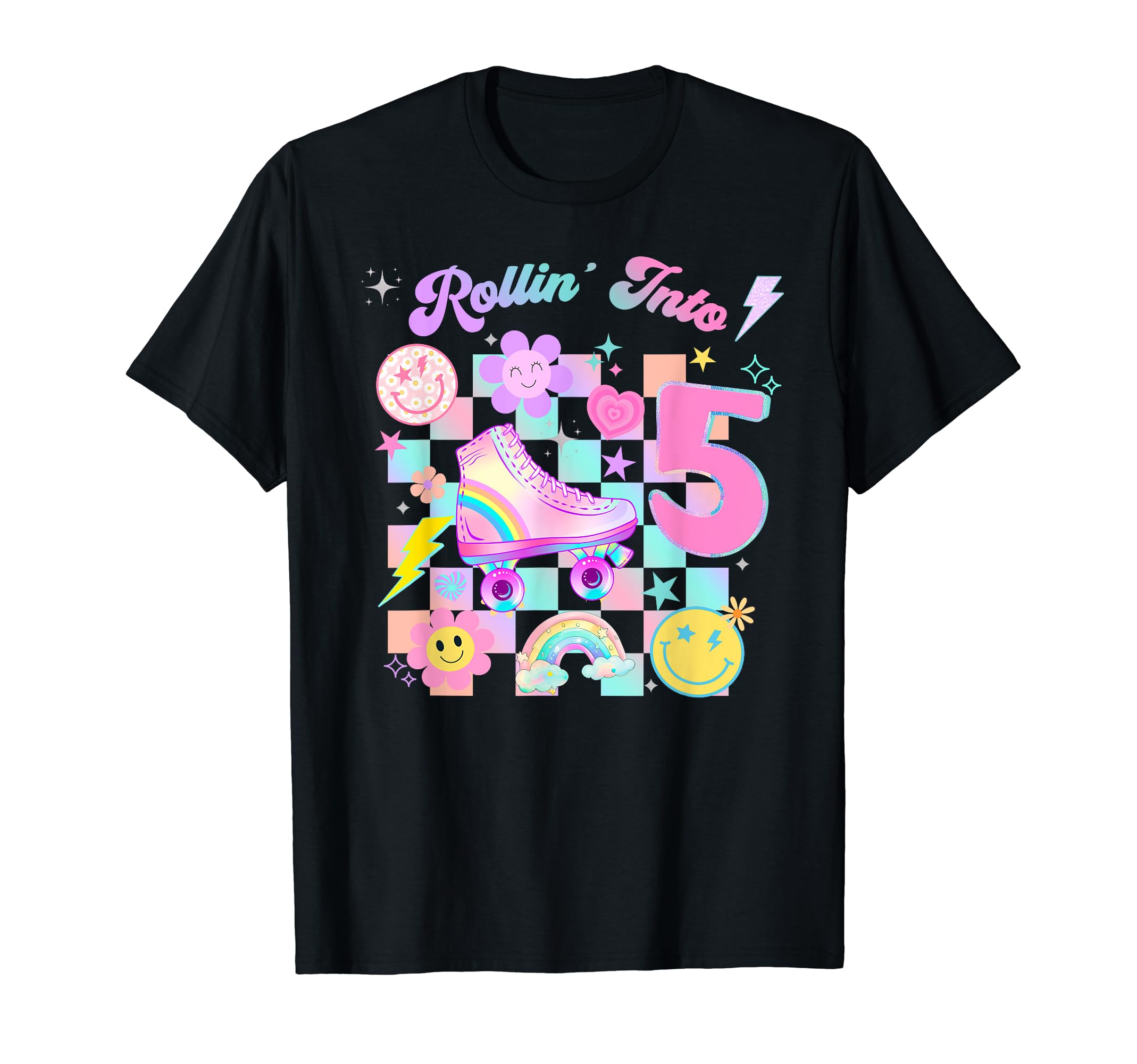 Roller Skating Birthday Groovy Skater T-Shirt - Custom Art Print Men Women - T-Shirt, Sweatshirt, Hoodie