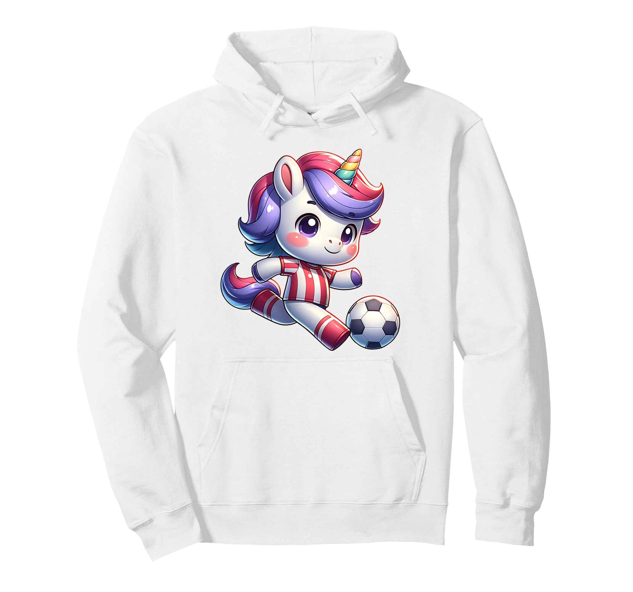Footballer Unicorn Fans Soccer Team Hoodie - Custom Art Print Unisex - T-Shirt, Sweatshirt, Hoodie