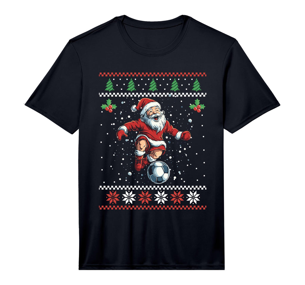 Mens Santa Plays Soccer Ugly T-Shirt - Unique Graphic for Adults - T-Shirt, Sweatshirt, Hoodie
