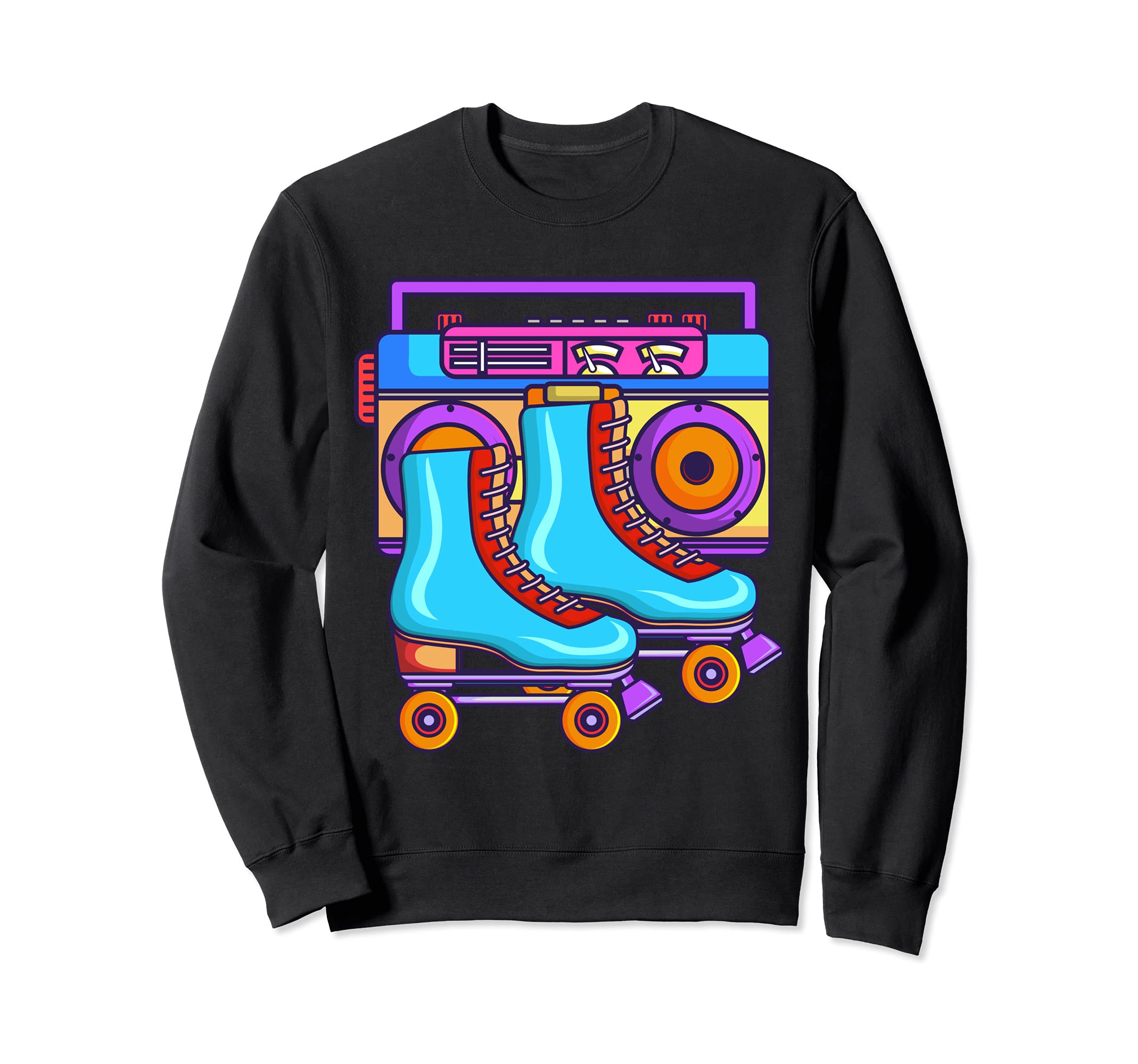 80S Rollerskates Roller Skating Sweatshirt - Fun Novelty Design Unisex - T-Shirt, Sweatshirt, Hoodie