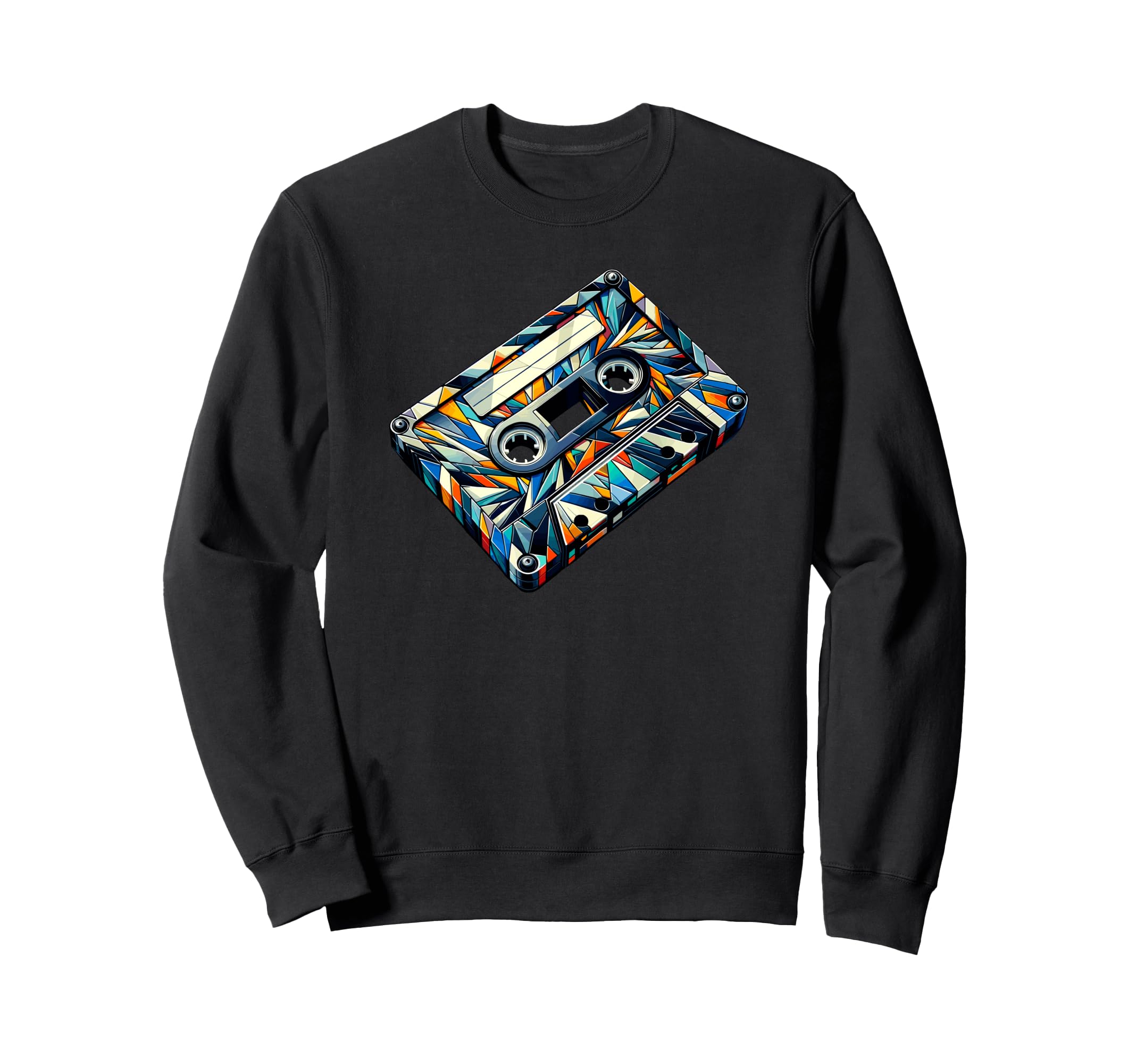 Polygon Art Cassette Player Music Sweatshirt - Minimalist Print Unisex - T-Shirt, Sweatshirt, Hoodie