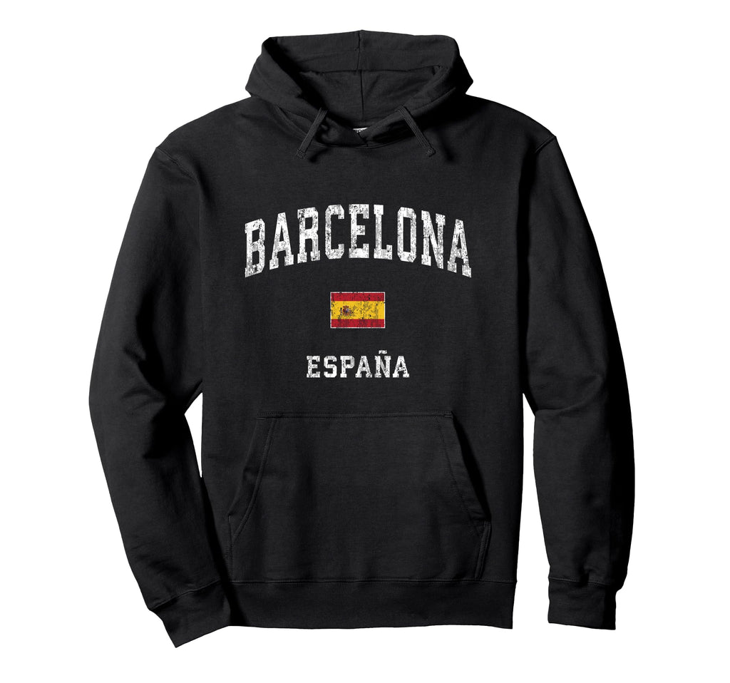 Barcelona Spain Athletic Sports Hoodie - Aesthetic Graphic Unisex - T-Shirt, Sweatshirt, Hoodie
