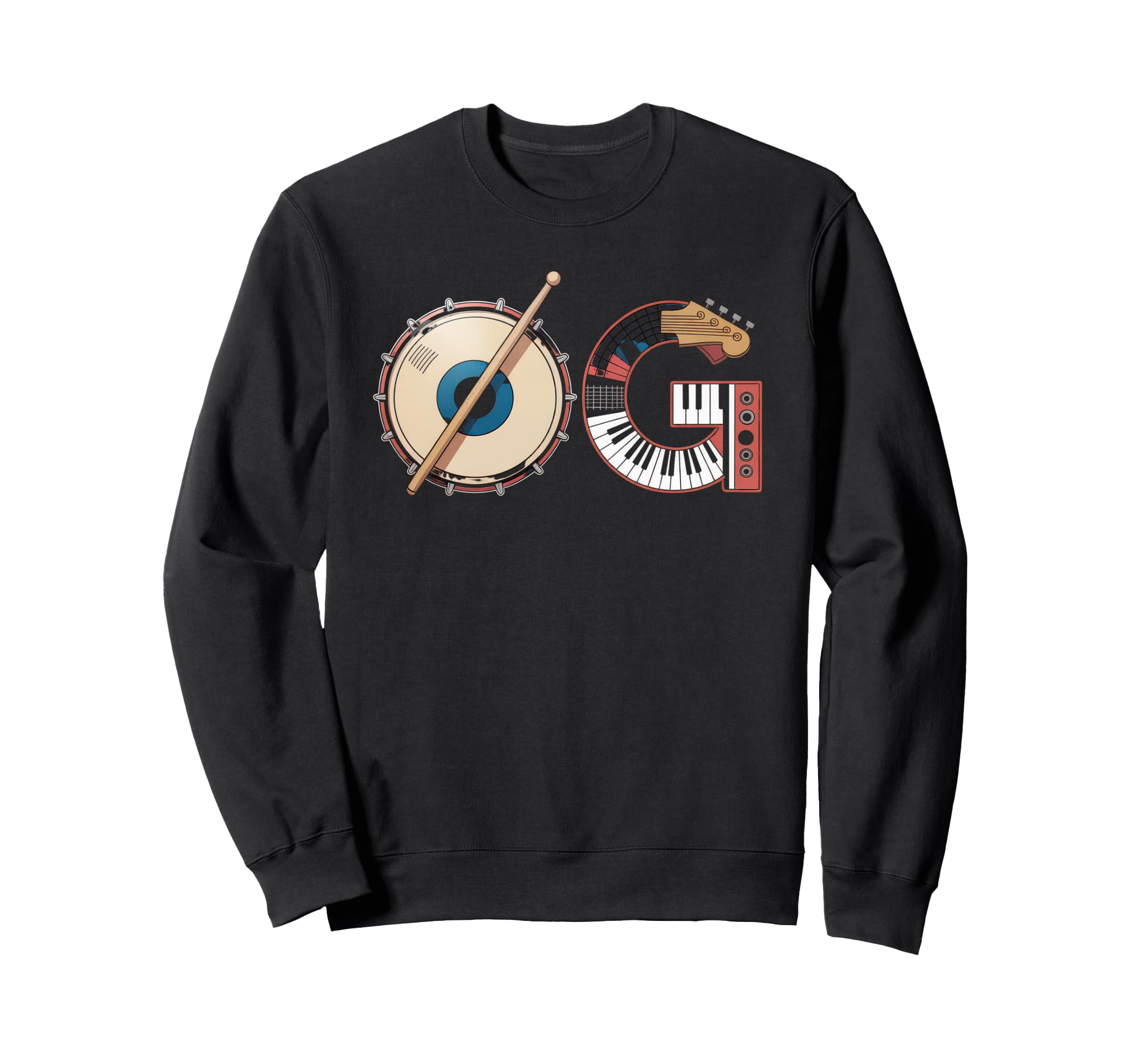 Old School Og Hip Hop Vinyl Cds Tapes Sweatshirt - Graphic Print Men Women - T-Shirt, Sweatshirt, Hoodie