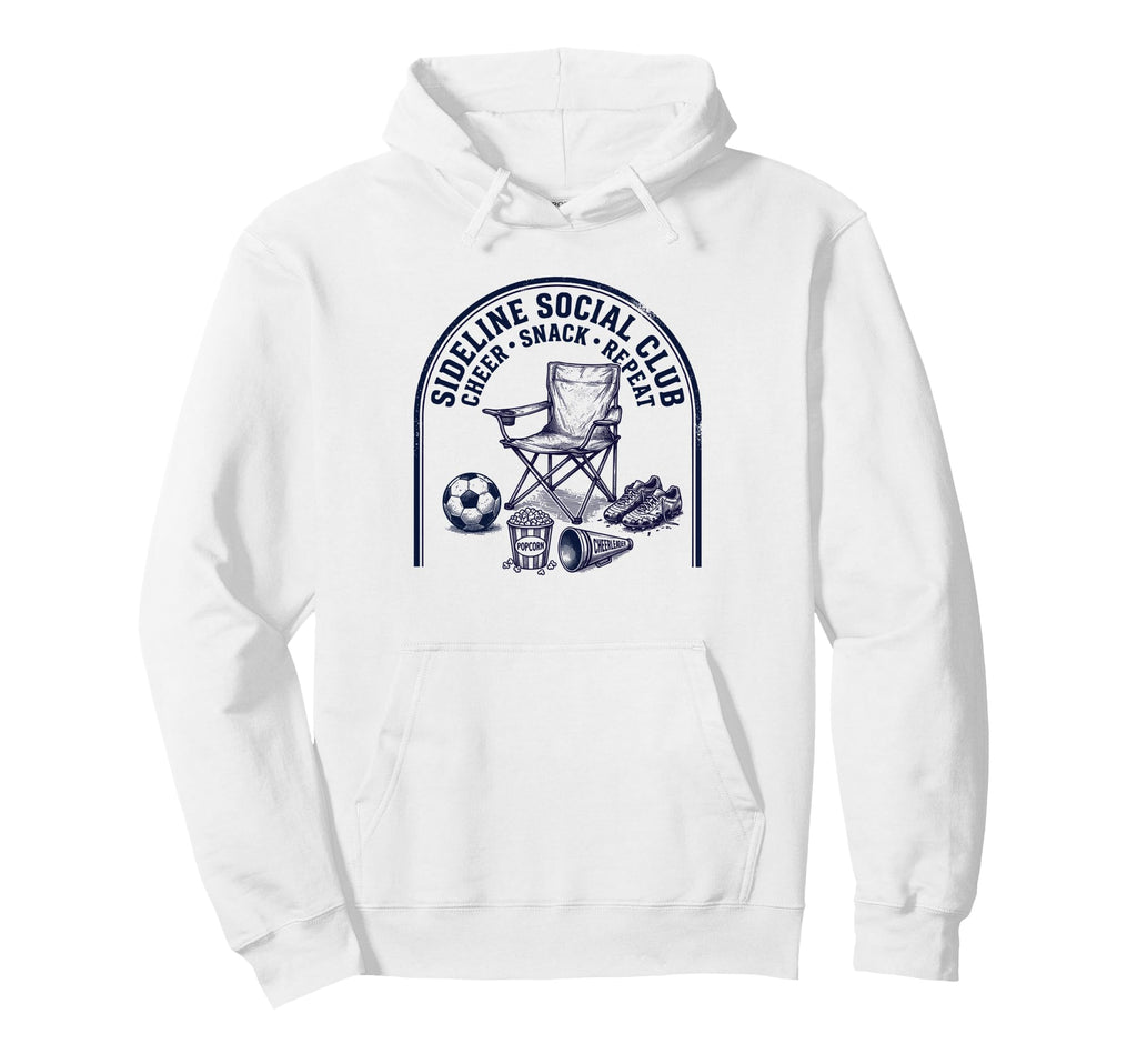 Sideline Social Club Cheer Snack Repeat Hoodie - Fun Novelty Design Unisex - T-Shirt, Sweatshirt, Hoodie