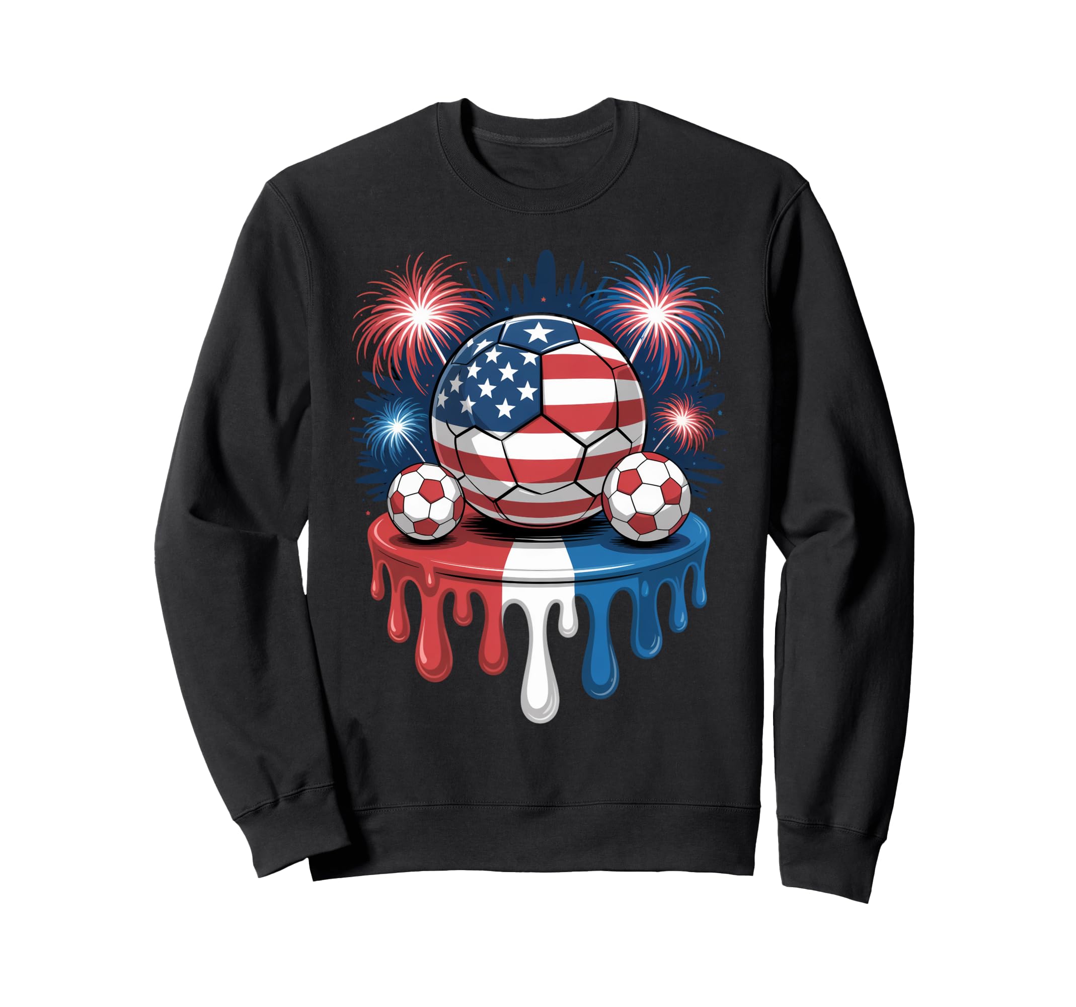 Ice Cream Drip Game American Usa Sweatshirt - Graphic Print for Adults - T-Shirt, Sweatshirt, Hoodie