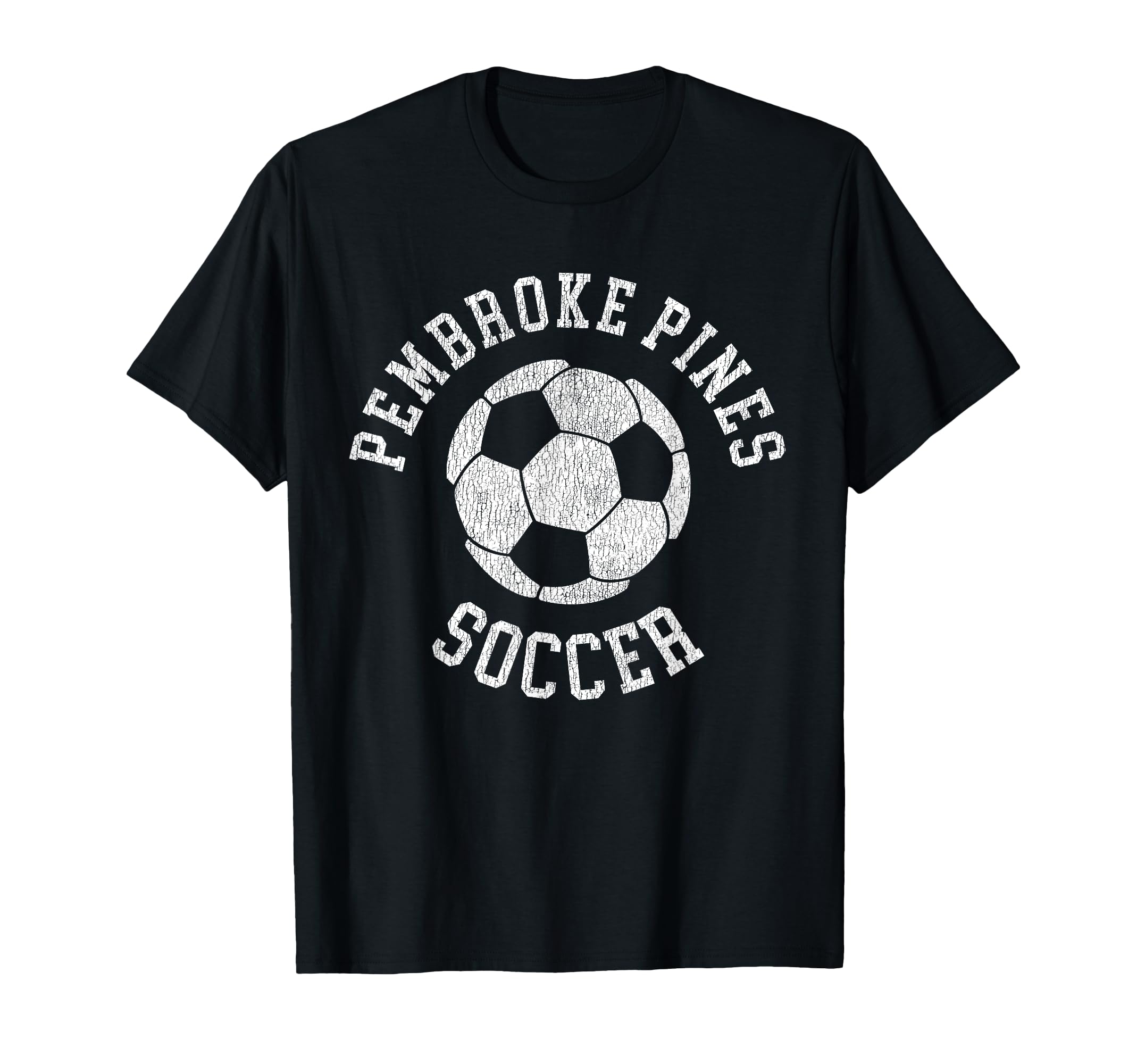 Pembroke Pines Soccer Distressed 90S T-Shirt - Novelty Apparel Unisex - T-Shirt, Sweatshirt, Hoodie