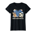 Peace Love Soccer Lover Leopard Soccer T-Shirt - Graphic Print Unisex - T-Shirt, Sweatshirt, Hoodie