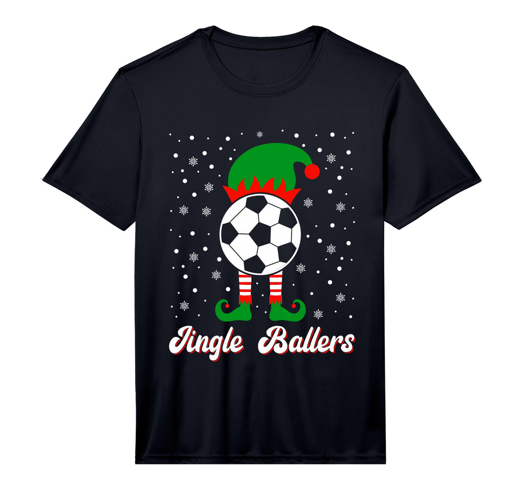 Jingle Ballers Soccer Ball Elf Squad T-Shirt - Minimalist Print Unisex - T-Shirt, Sweatshirt, Hoodie