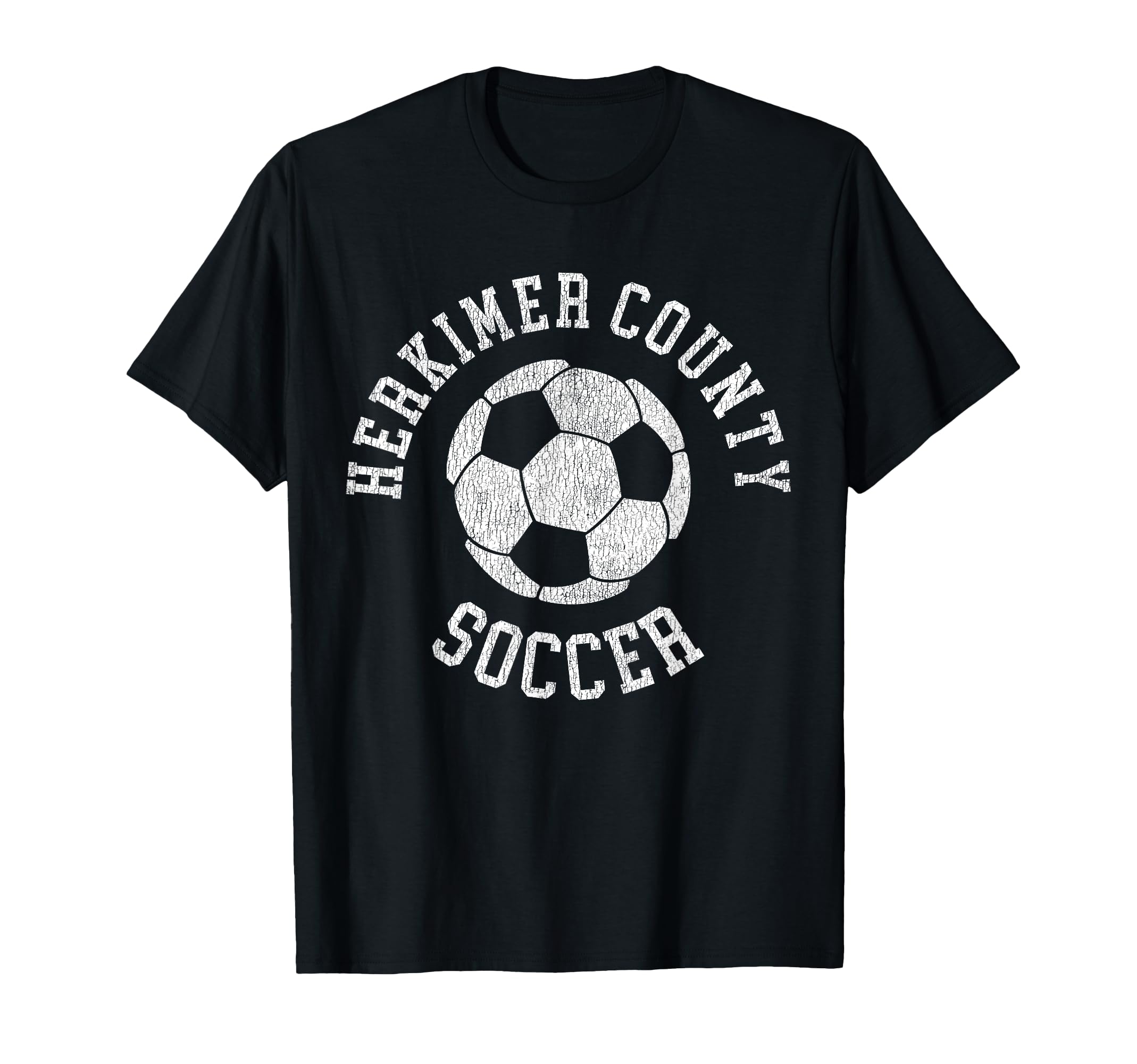 Herkimer County Soccer Distressed 90S T-Shirt - Custom Art Print for Adults - T-Shirt, Sweatshirt, Hoodie