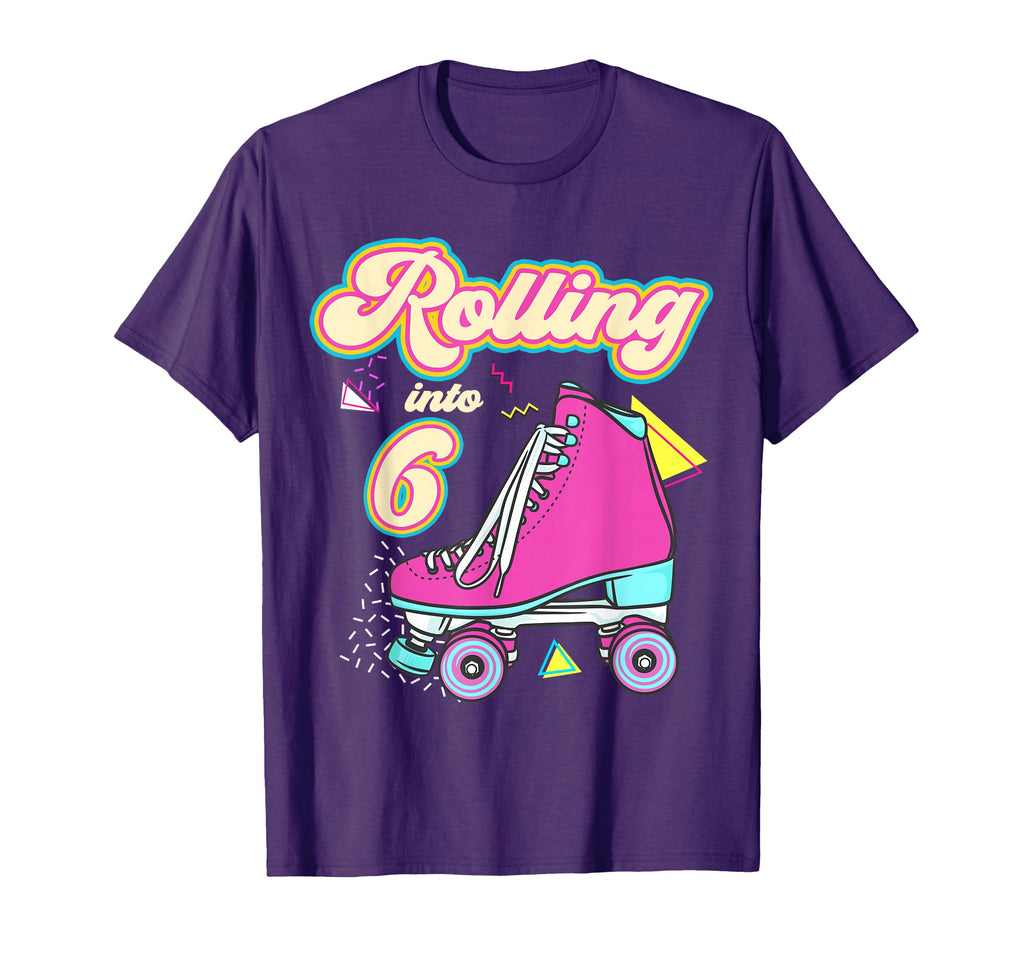 Rolling Into 6 Year Old Roller T-Shirt - Fun Novelty Design Men Women - T-Shirt, Sweatshirt, Hoodie
