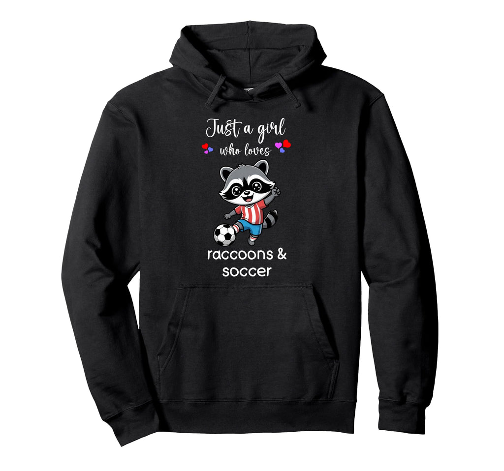 Raccoon Soccer Raccoon Soccer Hoodie - Minimalist Print for Adults - T-Shirt, Sweatshirt, Hoodie
