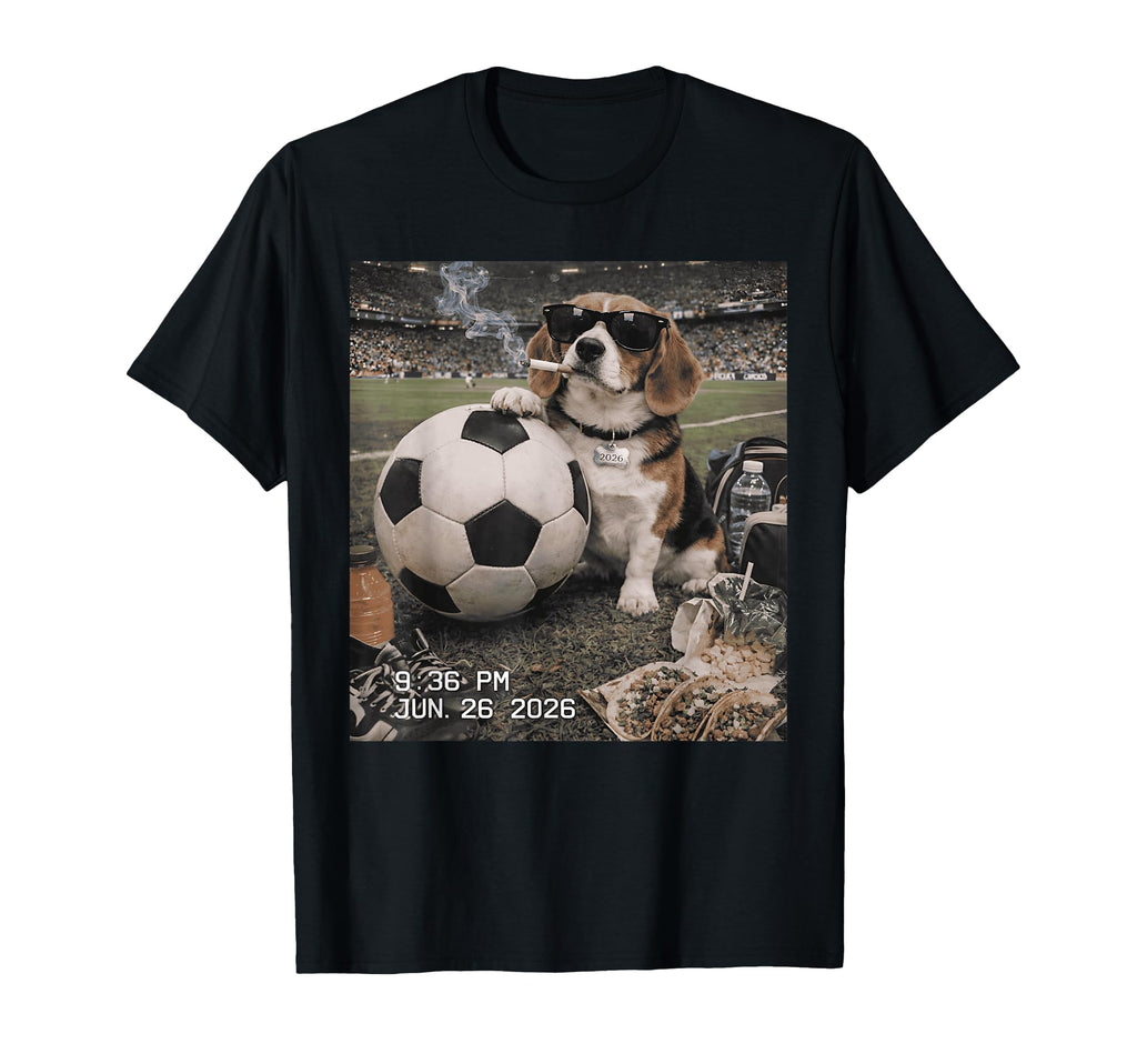 Beagle Dog Sunglasses Soccer Fan T-Shirt - Aesthetic Graphic Men Women - T-Shirt, Sweatshirt, Hoodie