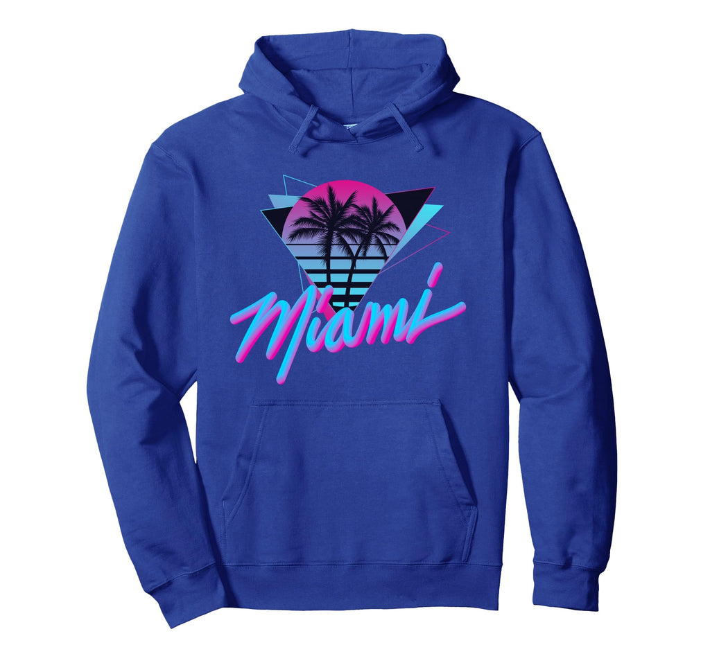 Miami Palm Trees Vaperwave Synthwave 80S Hoodie - Graphic Print for Adults - T-Shirt, Sweatshirt, Hoodie