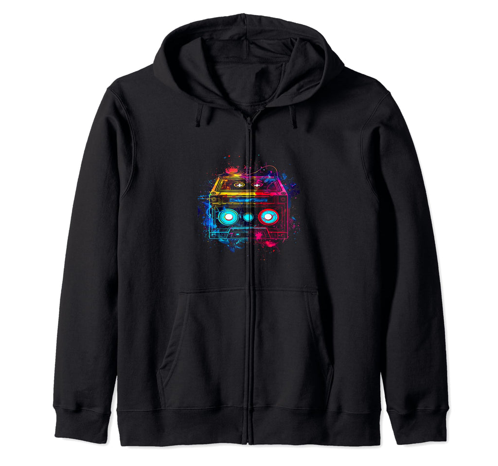 Neon Cassette Tape Gift T-Shirt - Novelty Apparel Unisex - T-Shirt, Sweatshirt, Hoodie