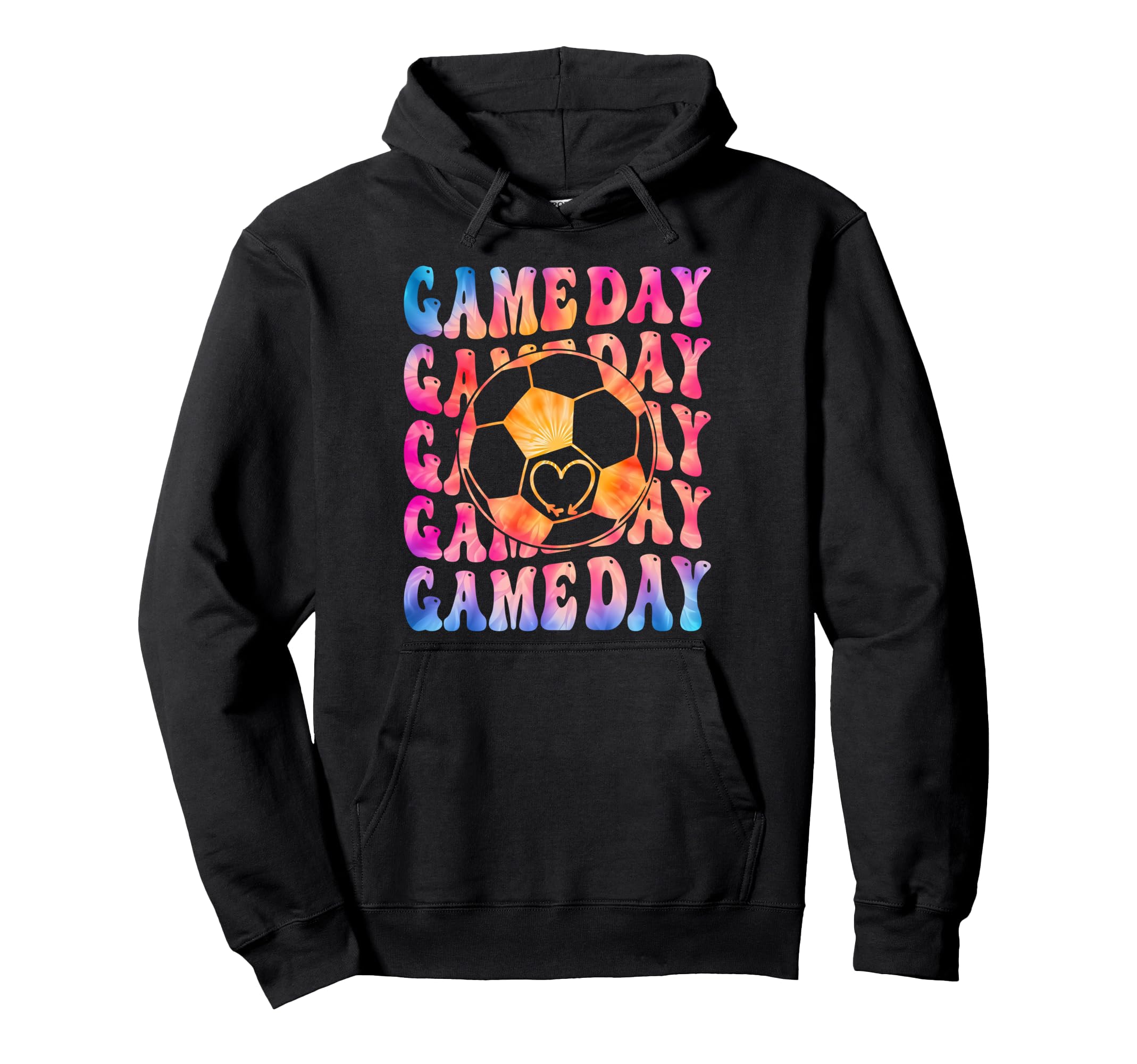 Game Day Soccer Gradient Tie Dye Hoodie - Custom Art Print for Adults - T-Shirt, Sweatshirt, Hoodie