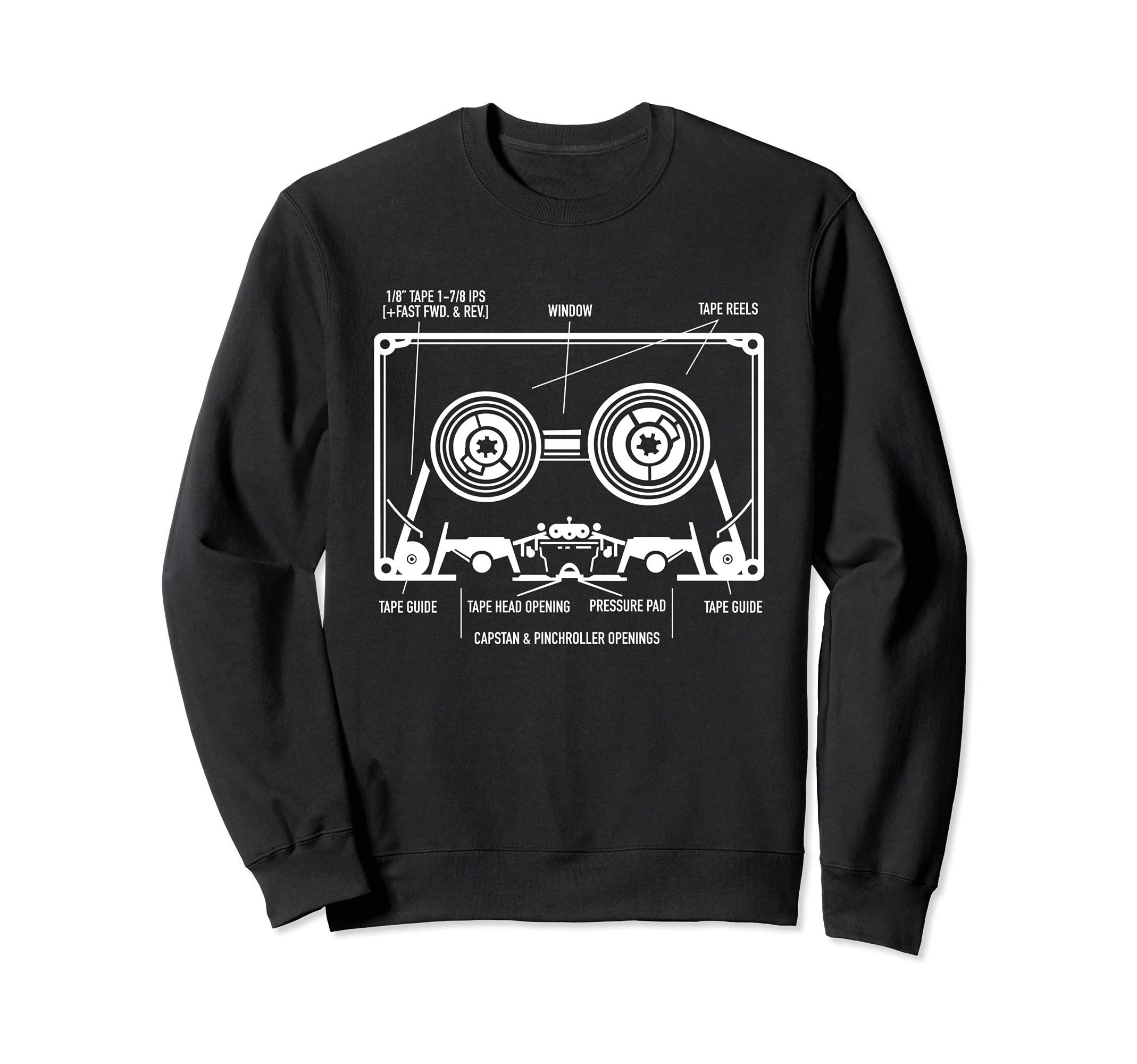 Mixtape Diagram Cassette Tape Sweatshirt - Aesthetic Graphic Men Women - T-Shirt, Sweatshirt, Hoodie