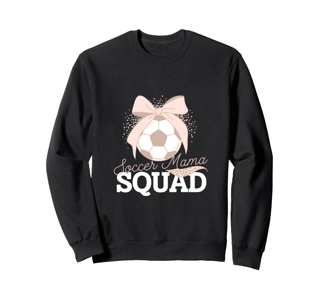 Soccer Mama Squad Coquette Sweatshirt - Minimalist Print for Adults - T-Shirt, Sweatshirt, Hoodie