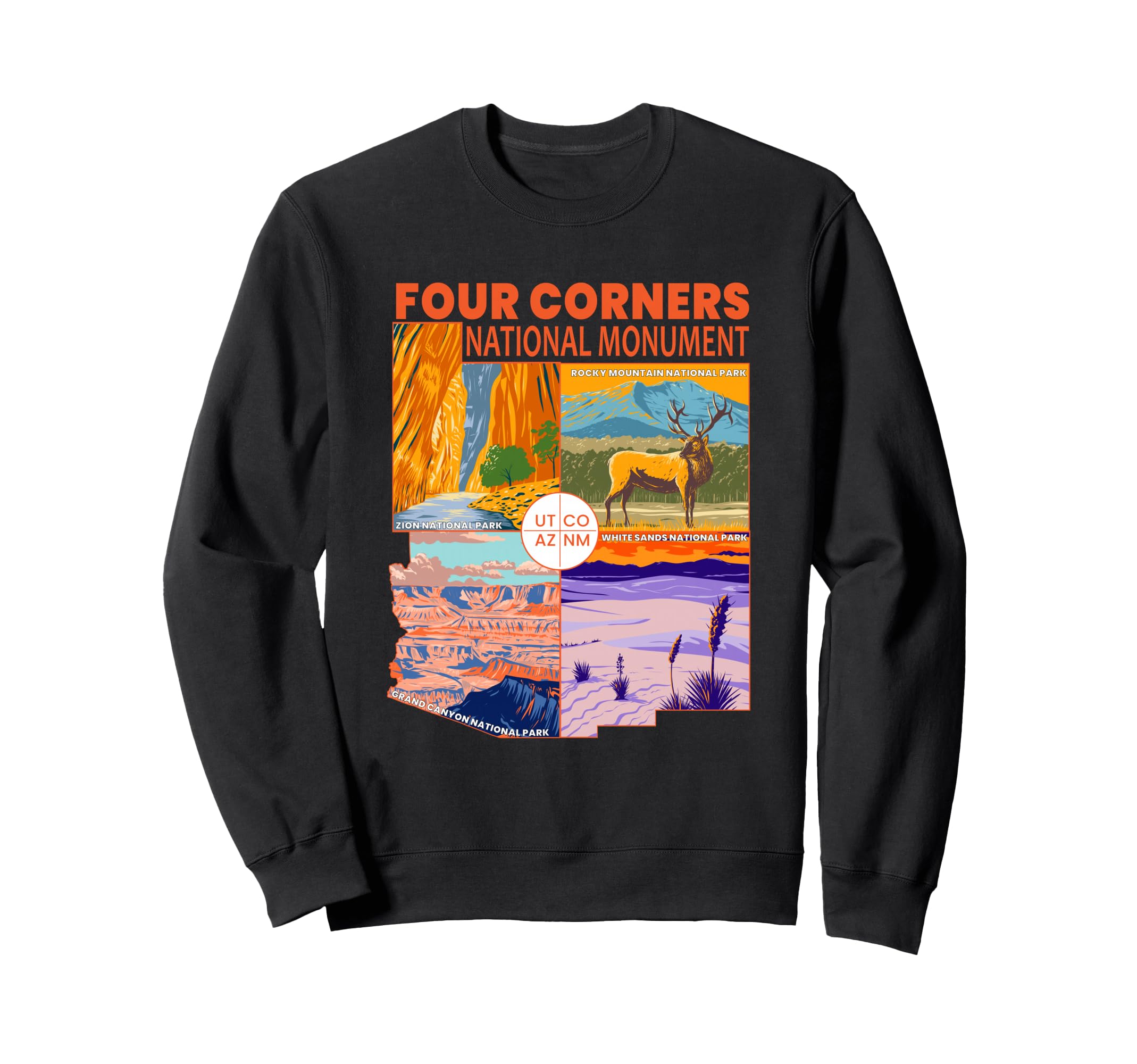 Four Corners National Monument Sweatshirt - Custom Art Print Unisex - T-Shirt, Sweatshirt, Hoodie