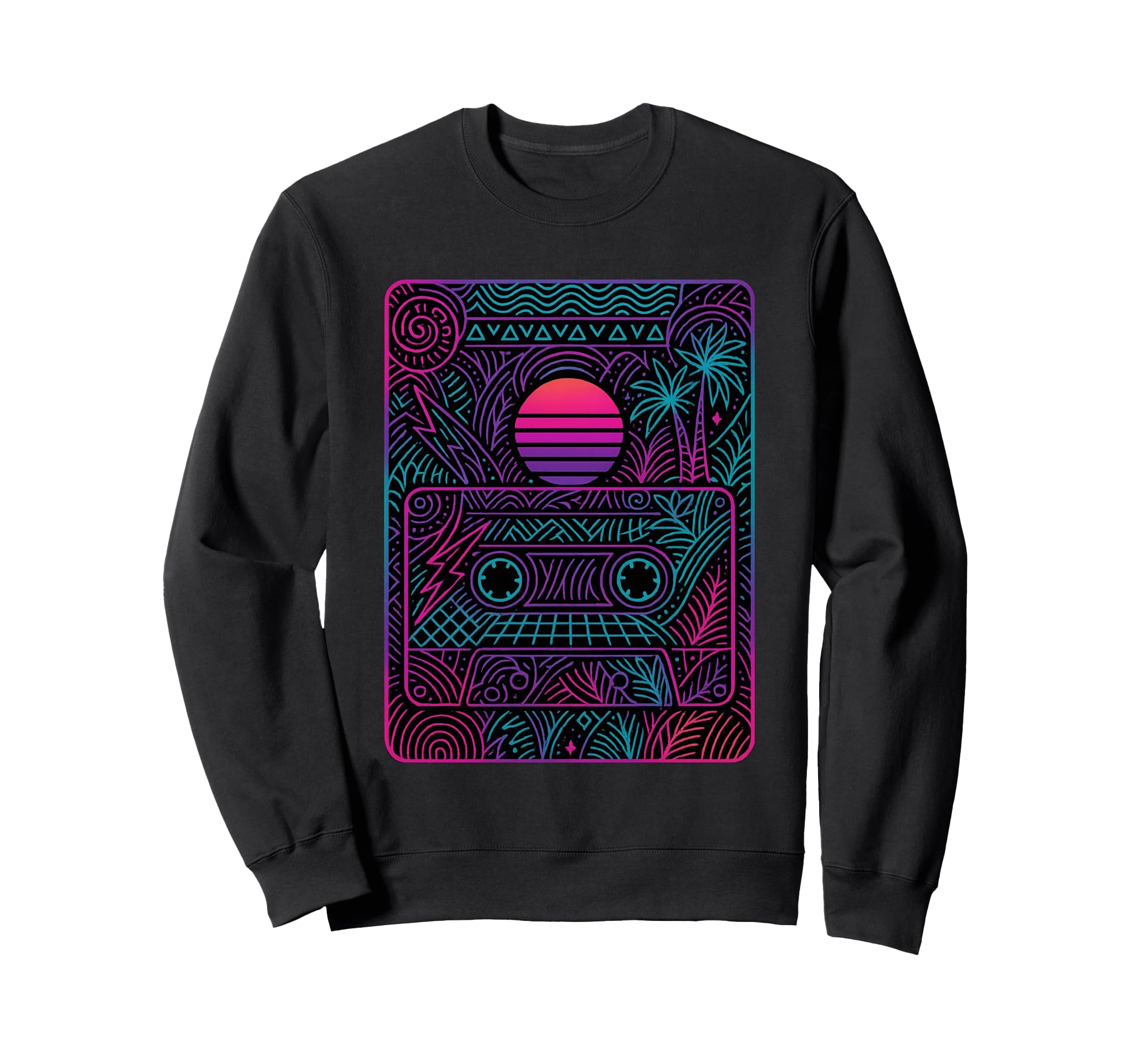 80S Synthwave Sweatshirt - Aesthetic Graphic Men Women - T-Shirt, Sweatshirt, Hoodie