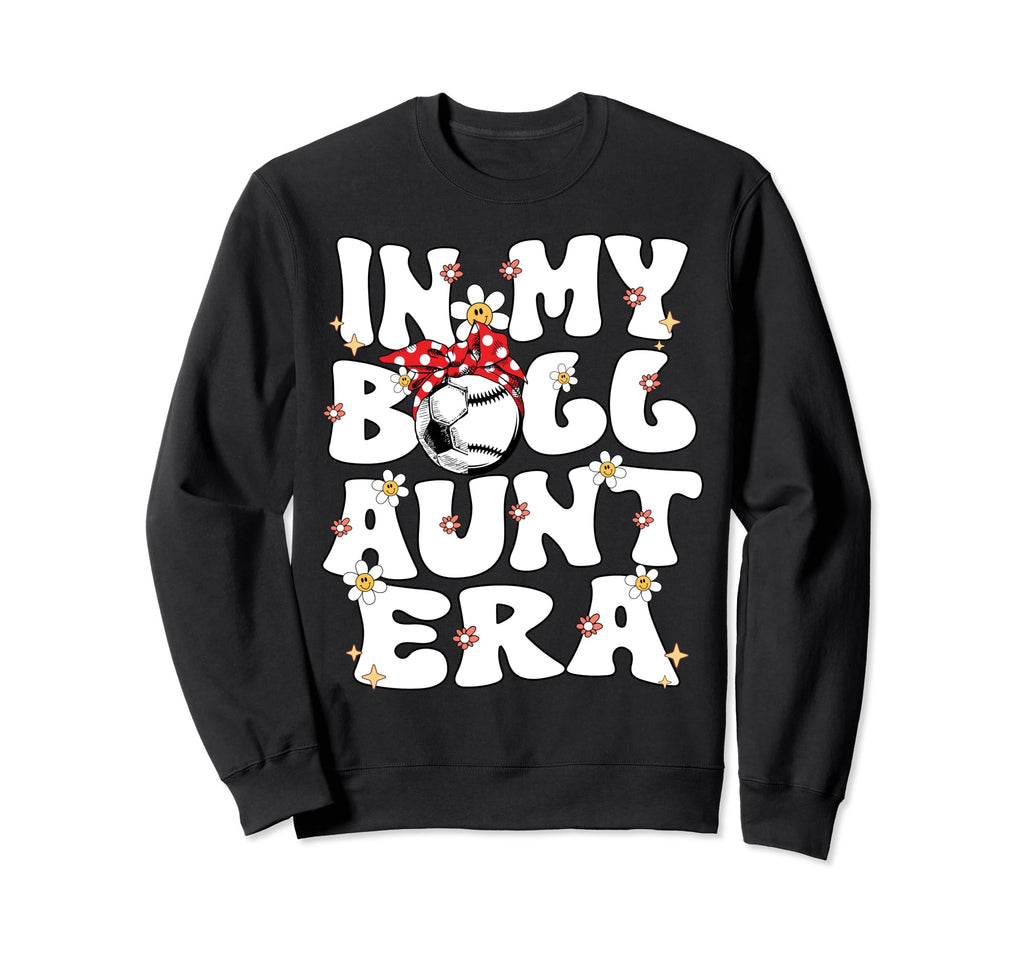My Ball Aunt Era Groovy Baseball Sweatshirt - Aesthetic Graphic for Adults - T-Shirt, Sweatshirt, Hoodie