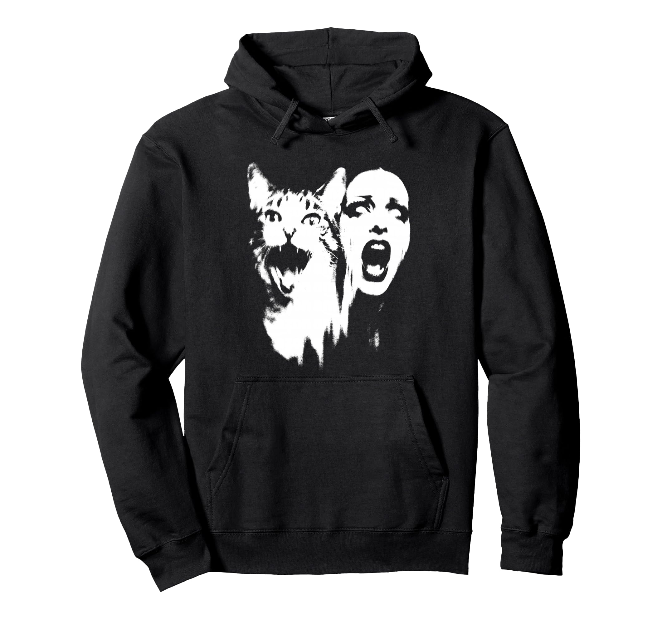 Punk And Cat Grunge 90S Distressed Hoodie - Aesthetic Graphic Men Women - T-Shirt, Sweatshirt, Hoodie