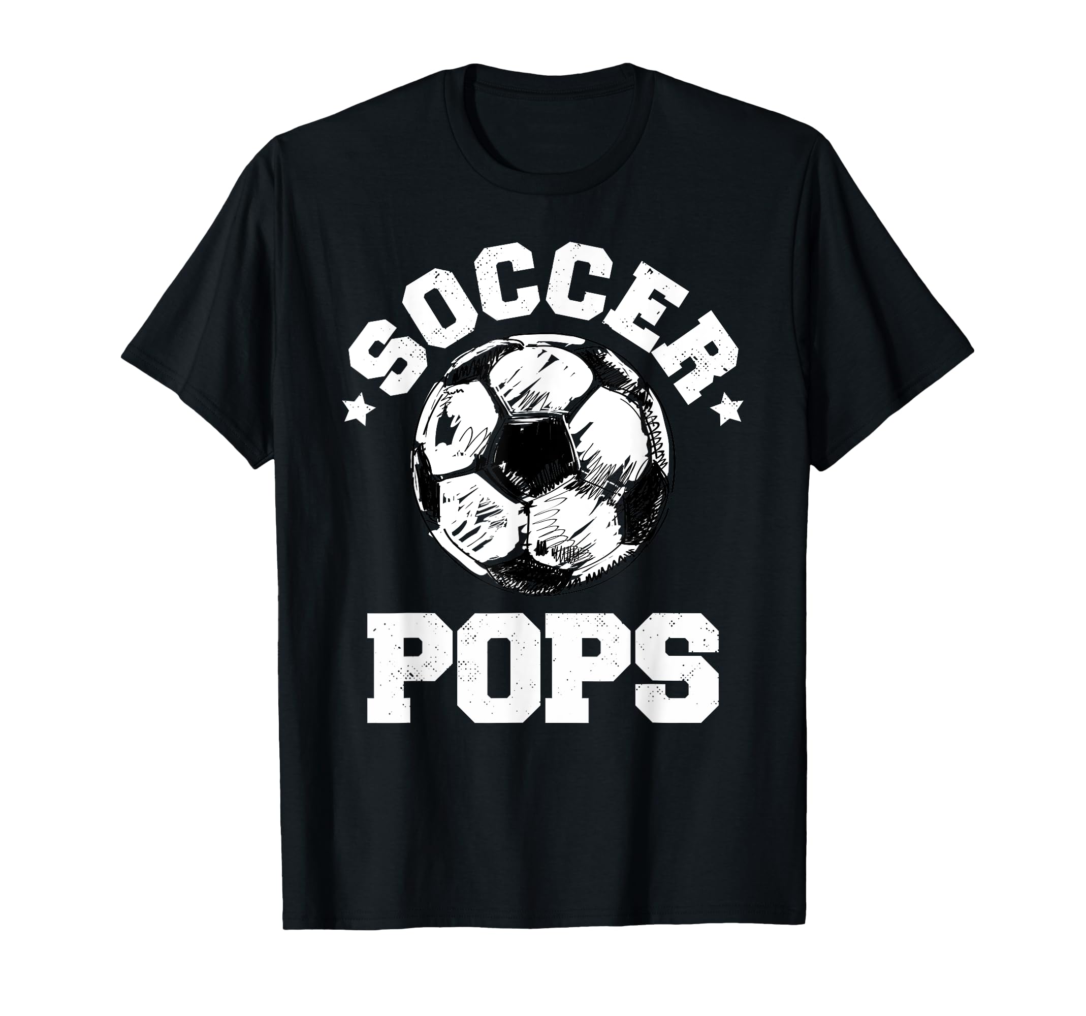 Soccer Pops Soccer Ball Distressed T-Shirt - Fun Novelty Design Men Women - T-Shirt, Sweatshirt, Hoodie