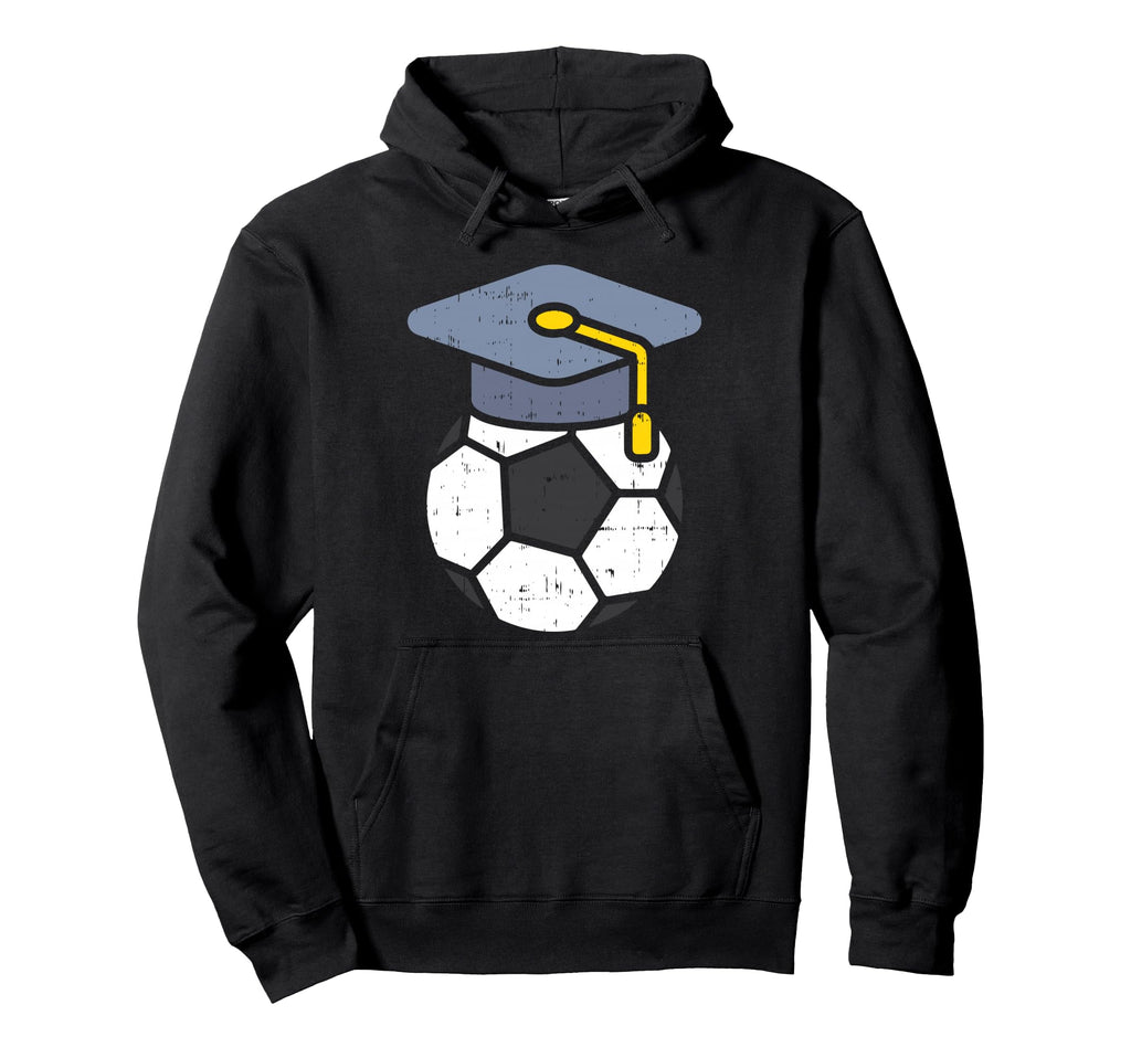 Soccer Graduation Hat Football Graduate Gift Hoodie - Graphic Print Unisex - T-Shirt, Sweatshirt, Hoodie